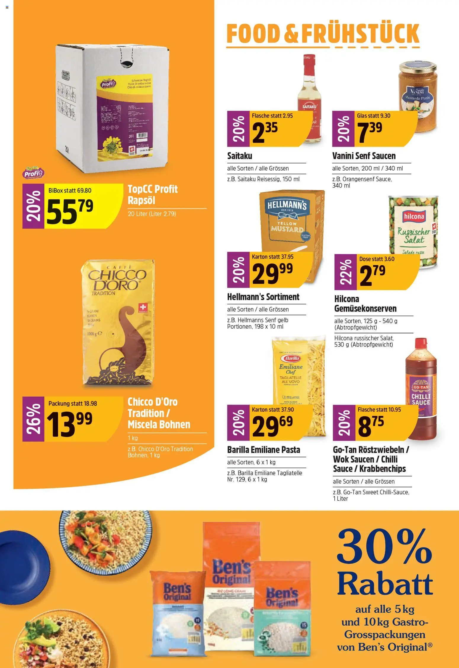 TopCC aktionen – gültig ab 20.04.2026 | Seite: 14 | Produkte: Rapsöl, Pasta, Salat, Wok