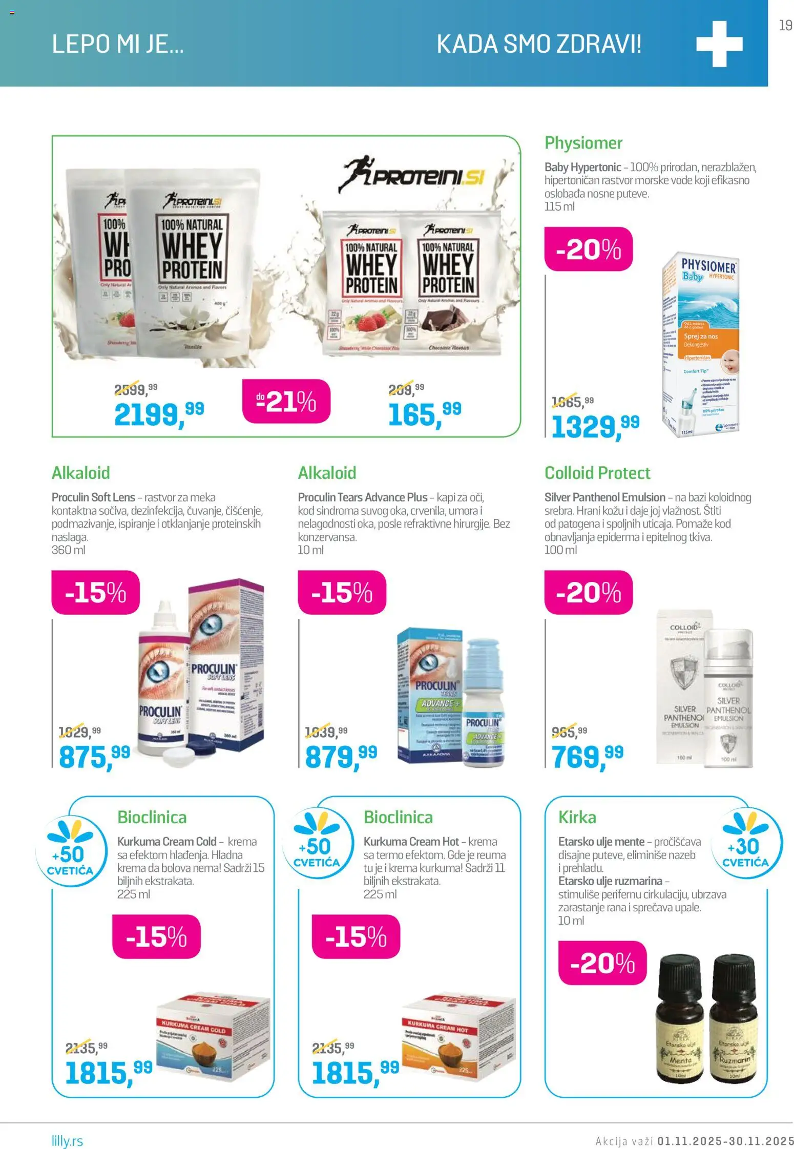 Lilly drogerie katalog - važi od 01.11.2025 | Strana: 19 | Proizvode: Protein, Krema, Ulje