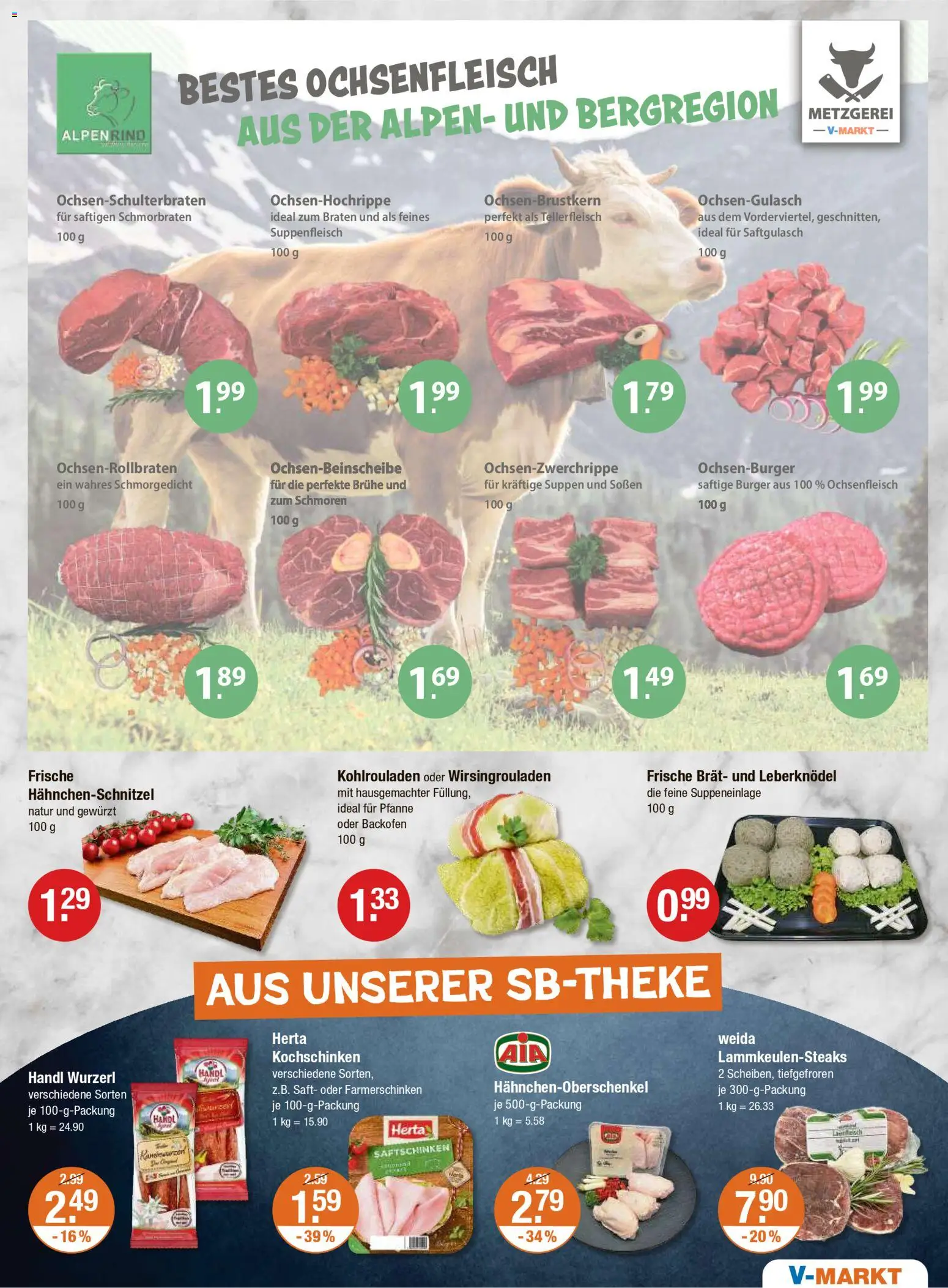 V-Markt - M&#252;nchen – gültig ab 27.11.2025 | Seite: 7 | Produkte: Burger, Suppenfleisch, Backofen, Saft