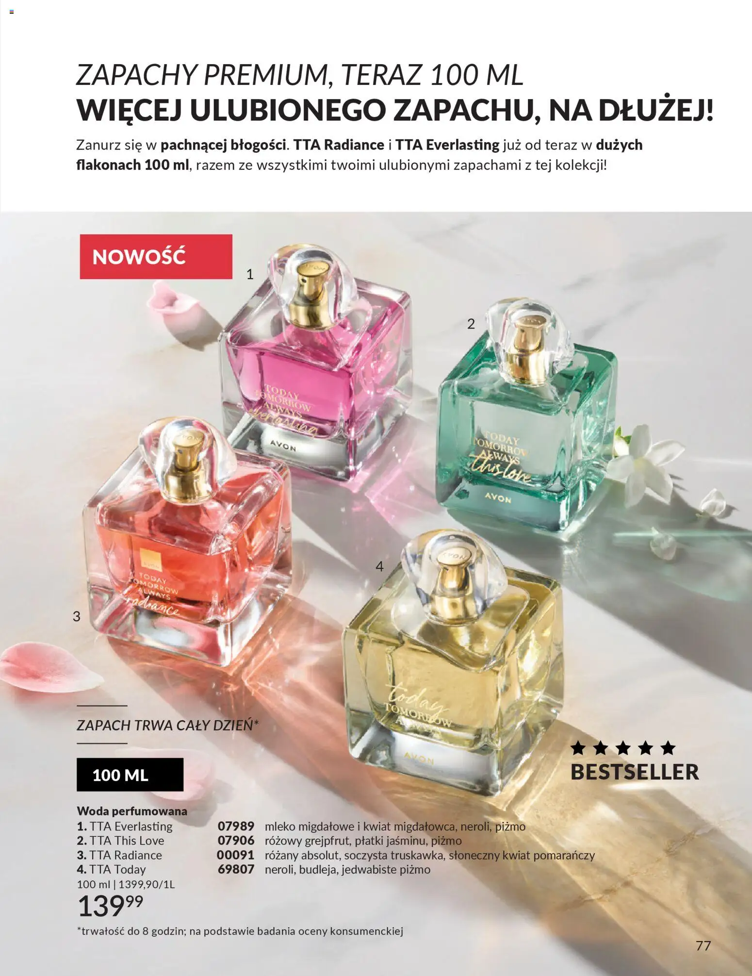 Avon Katalog 1 2026 od 01.01.2026 | Strona: 76 | Produkty: Mleko migdałowe, Zapach, Płatki, Woda