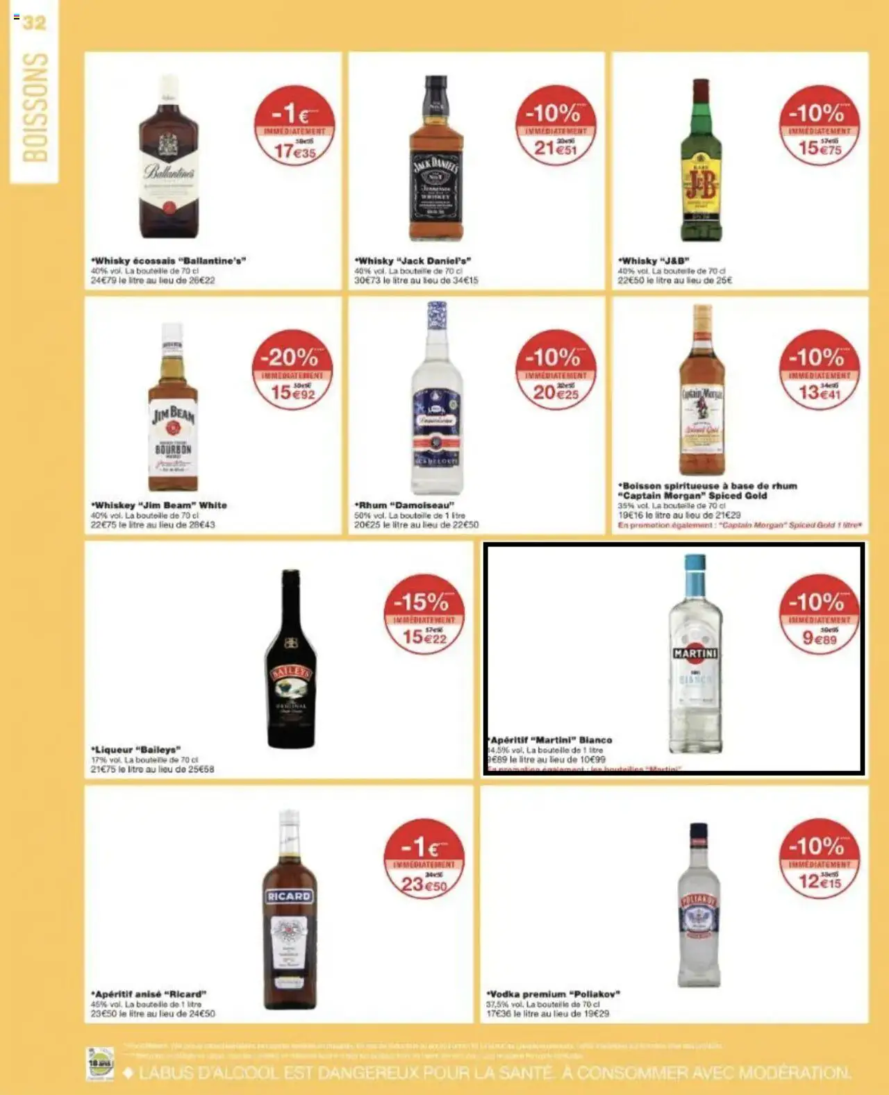  | Page: 32 | Produits: Base, Liqueur, Captain Morgan, Bourbon