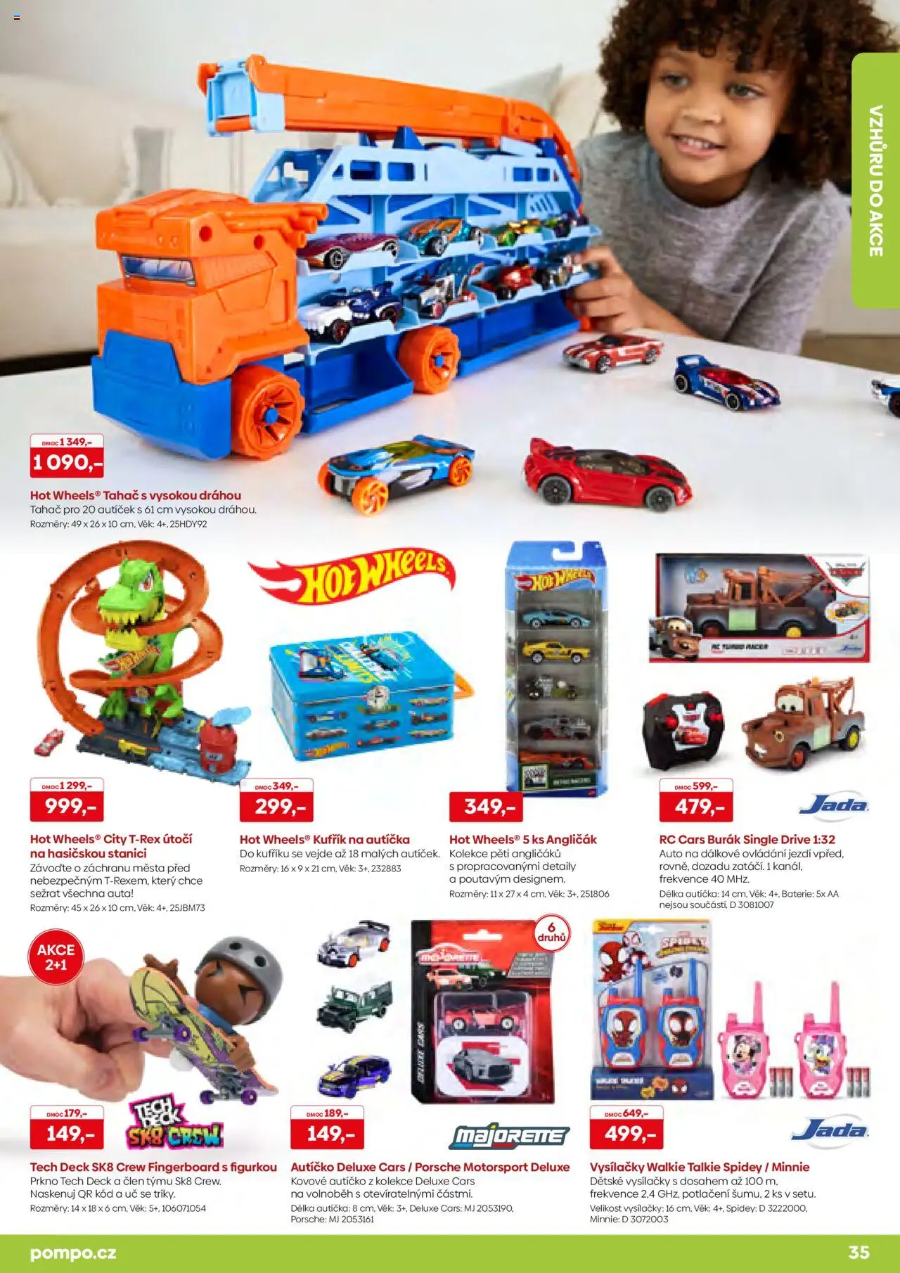POMPO katalog Léto 2025 od 16.05.2025 | Strana: 35 | Produkty: Kufřík, Fingerboard, Baterie, Dětské vysílačky