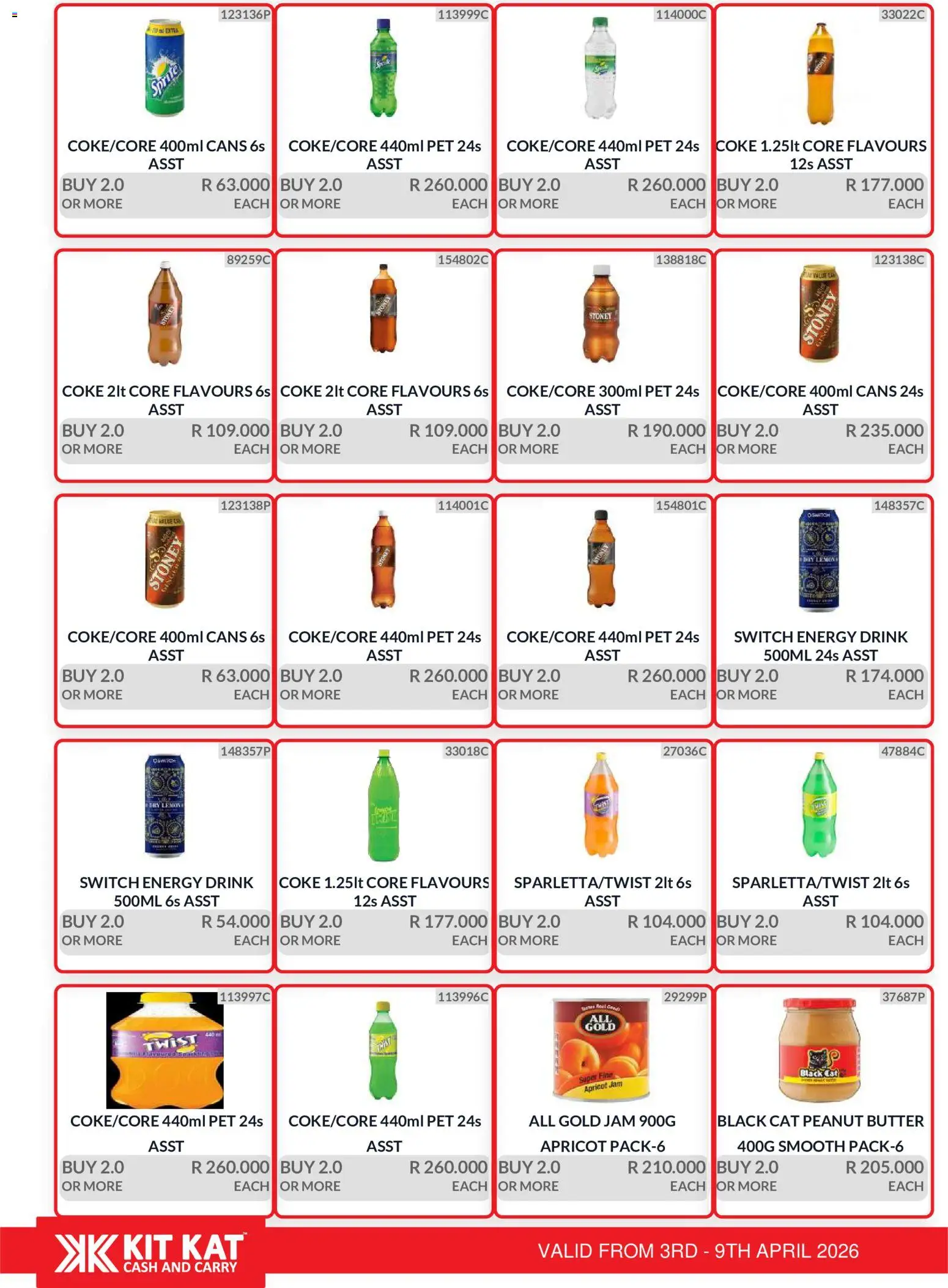 New KIT KAT Cash & Carry catalogue – valid from 03.04.2026 | Page: 7 | Products: Hat, Coke, Butter, Switch