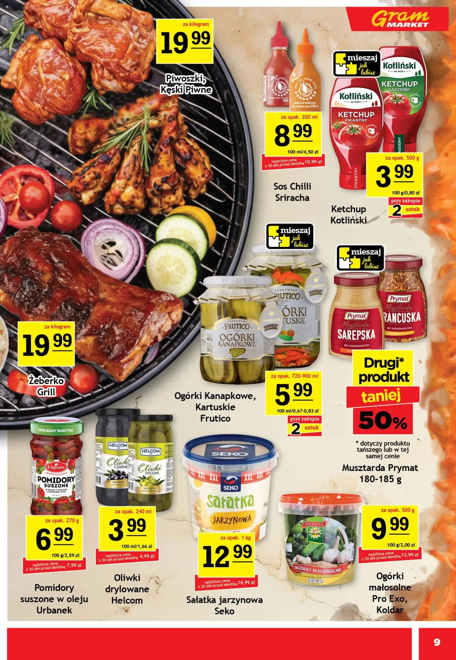 Gram Market gazetka od 29.04.2026 | Strona: 9 | Produkty: Sriracha, Musztarda, Warzywa, Sos