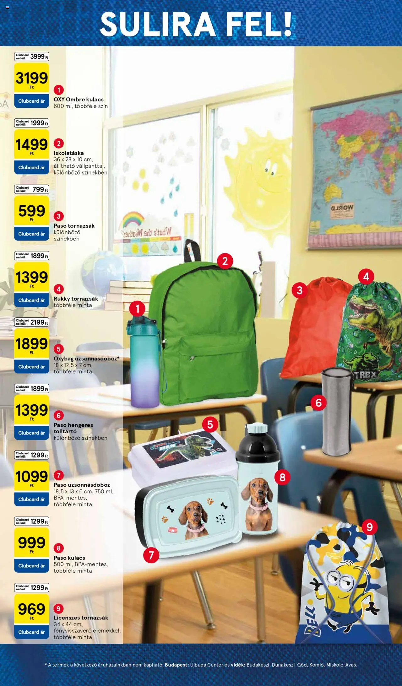 Tesco akciós ujság - amely érvényes a következő dátumtól: 11.08.2025 | Oldal: 14 | Termékek: Tolltartó, Kulacs