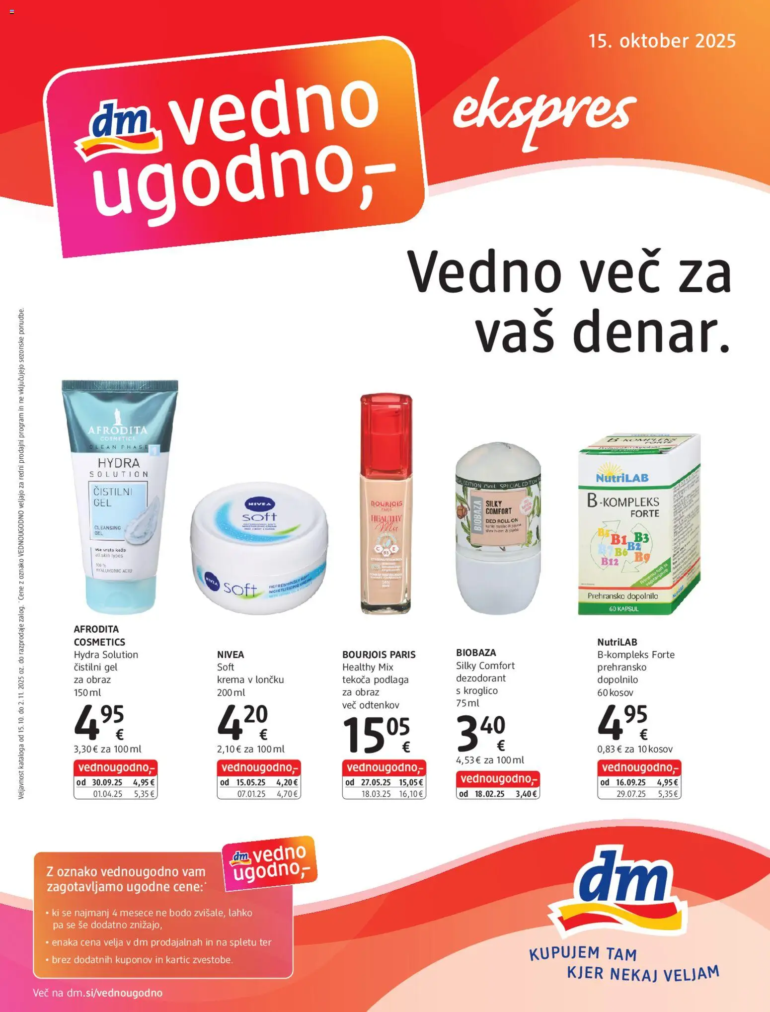 Novi DM Drogerie Markt katalog ponudbe – veljaven od 15.10.2025 | Stran: 1 | Izdelki: Krema