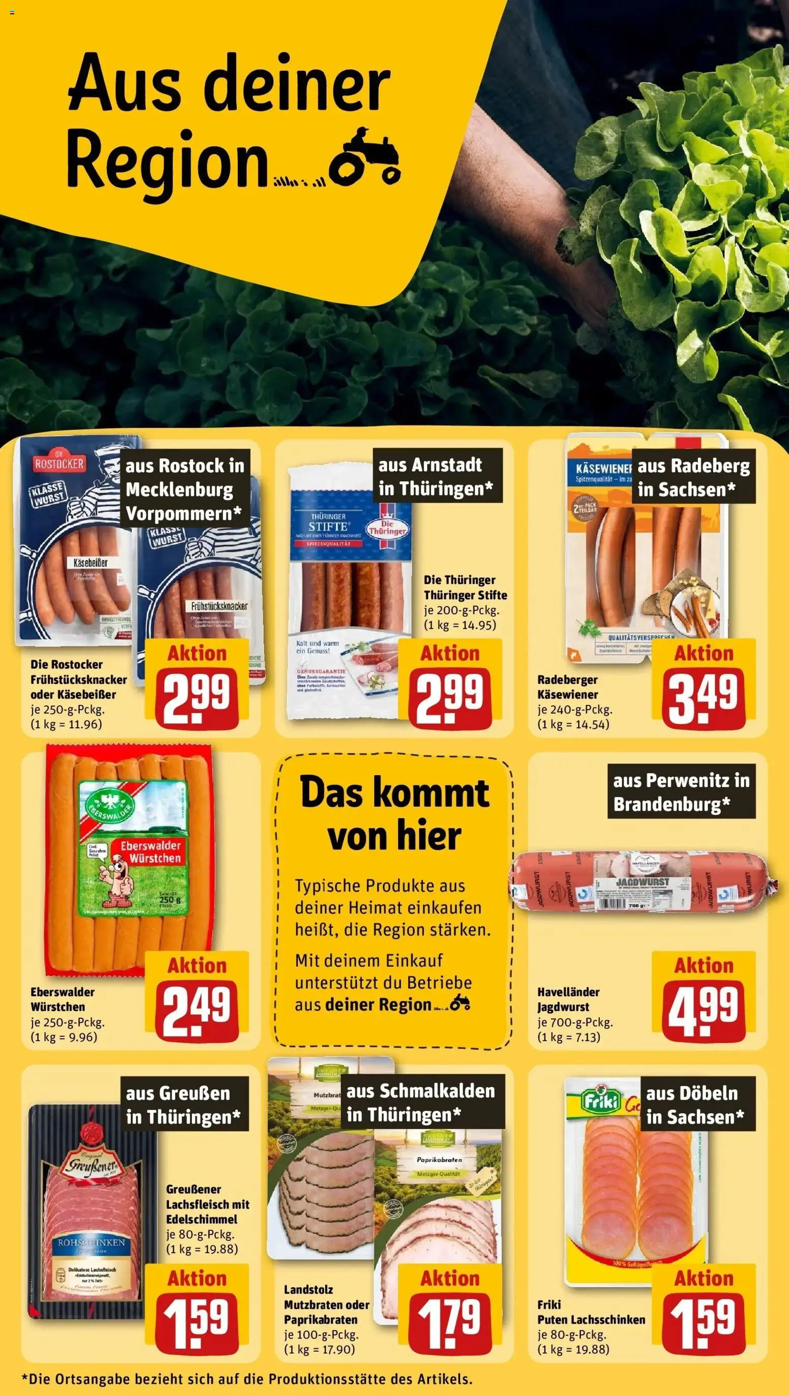 Rewe Prospekt Merseburg	 – gültig ab 23.03.2026 | Seite: 26 | Produkte: Wurst