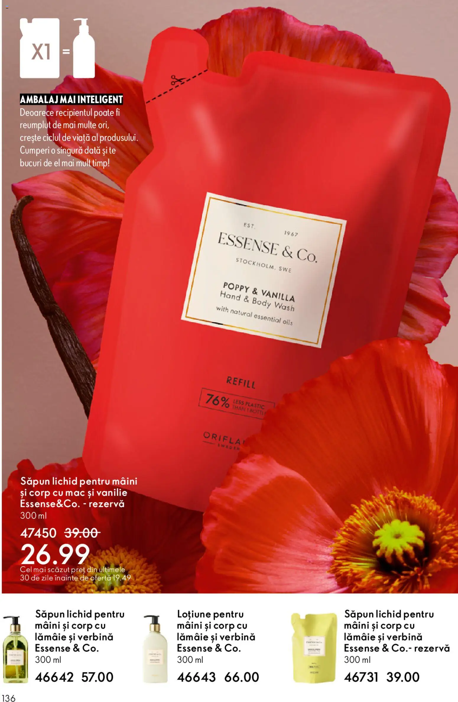 Noul catalog Oriflame – valabil de la 27.05.2026 | Pagină: 136 | Produse: Body, Săpun, Săpun lichid, Lămâie
