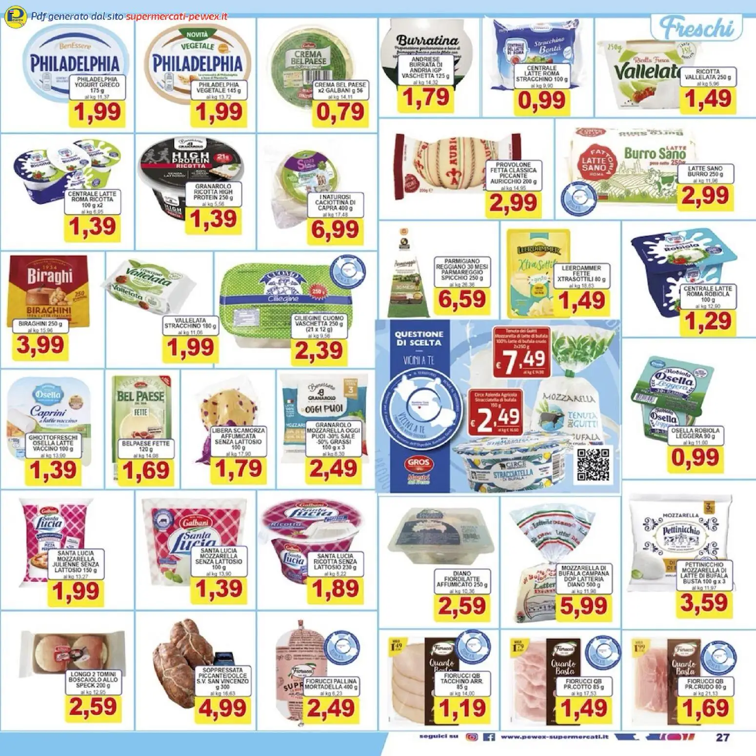 Volantino Pewex del 08.12.2025 | Pagina: 27 | Prodotti: Yogurt greco, Yogurt, Mortadella, Robiola