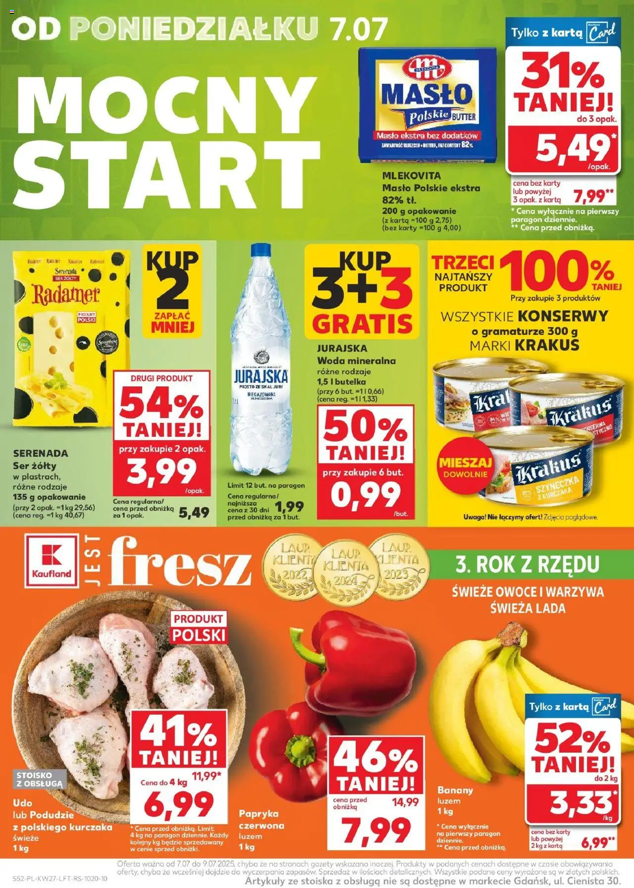 Kaufland gazetka od 03.07.2025 | Strona: 52 | Produkty: Karta, Papryka, Ser, Woda