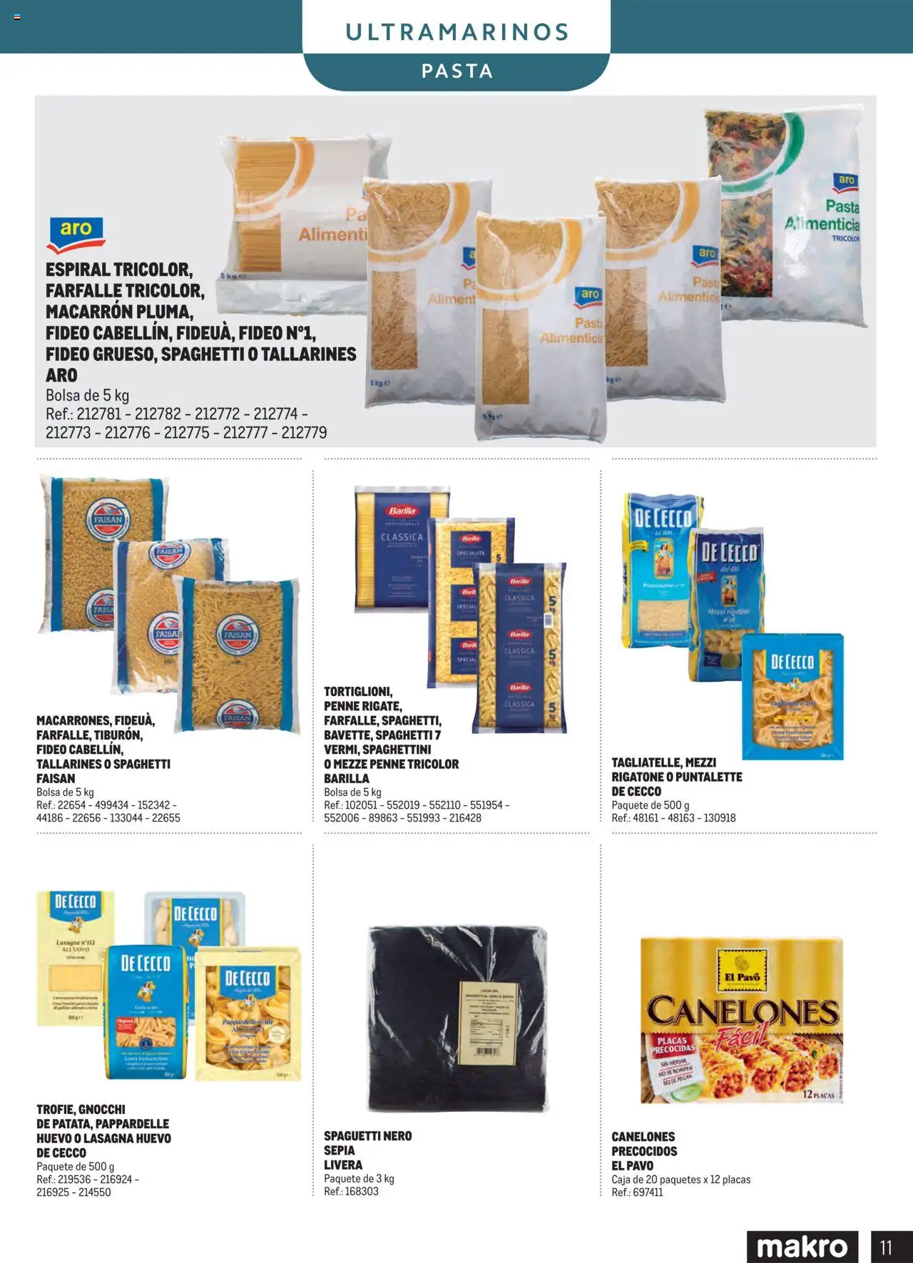 Makro - Despensa Canarias │ válido desde el 04.03.2025 | Página: 11 | Productos: Pasta, Bolsa, Caja, Canelones