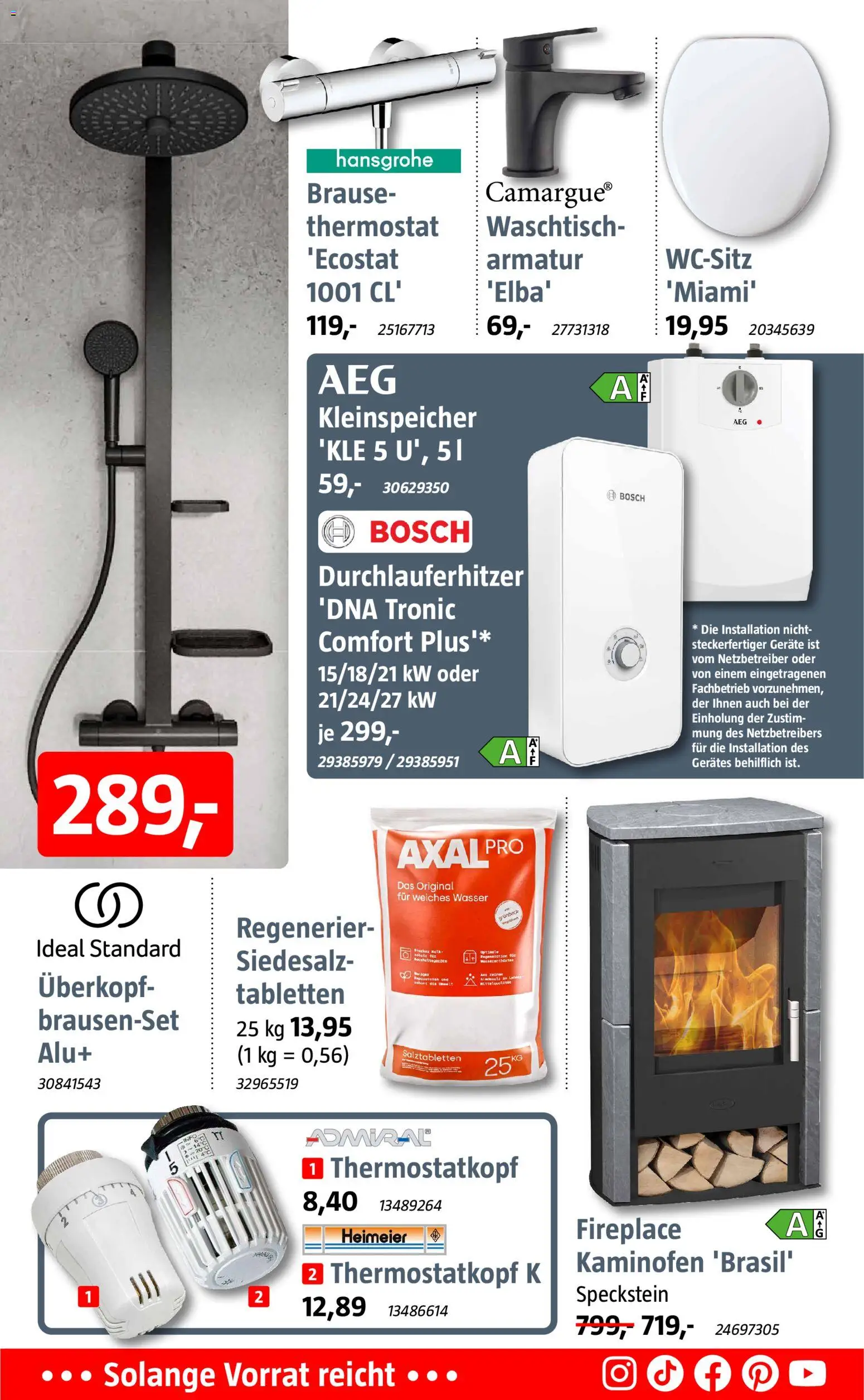 Bauhaus Prospekt 	 – gültig ab 03.01.2026 | Seite: 4 | Produkte: Bosch, Armatur, Kaminofen, Wasser