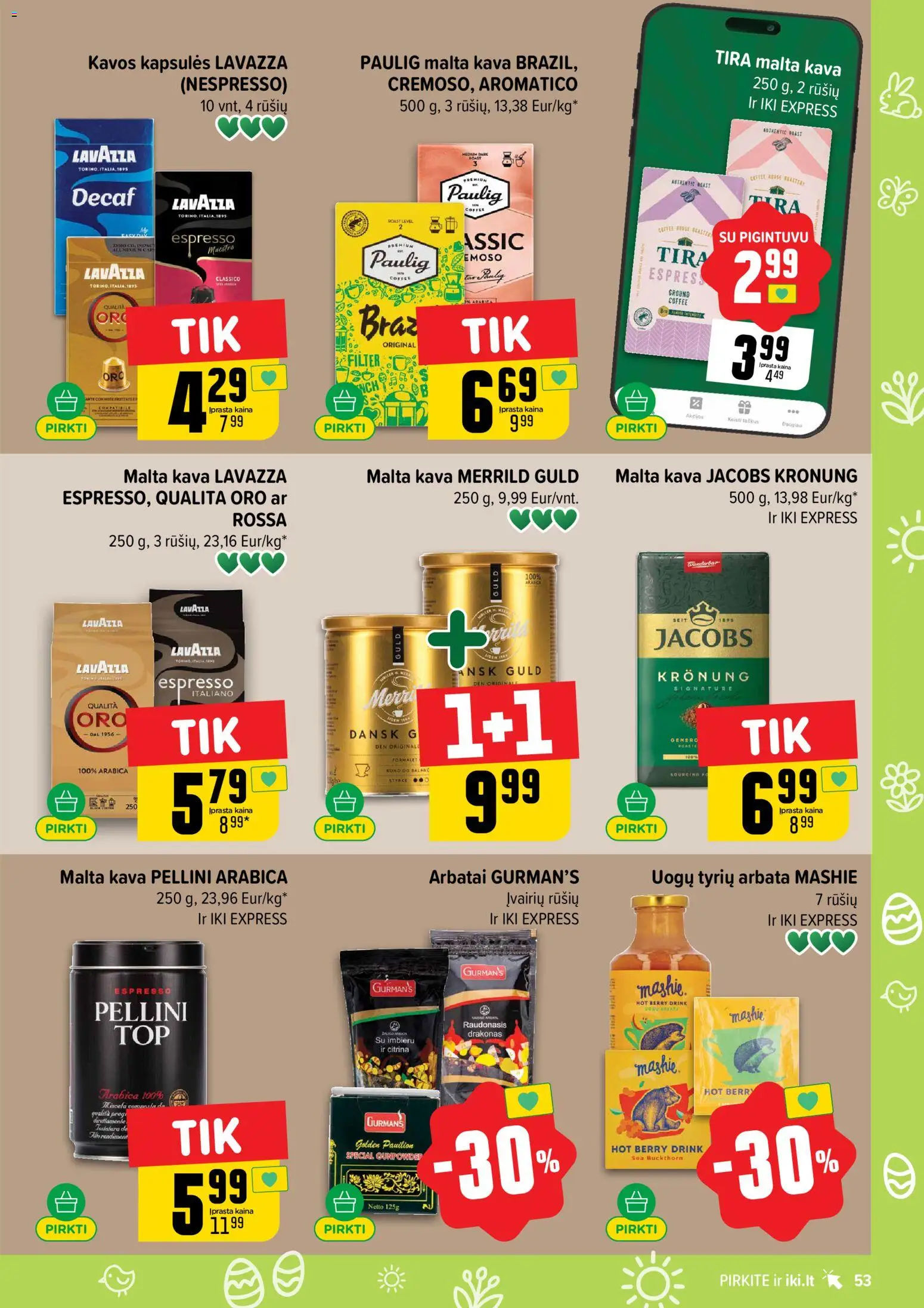IKI akcijos nuo 30.03.2026 | Puslapis: 53 | Prekių: Kava, Arbata