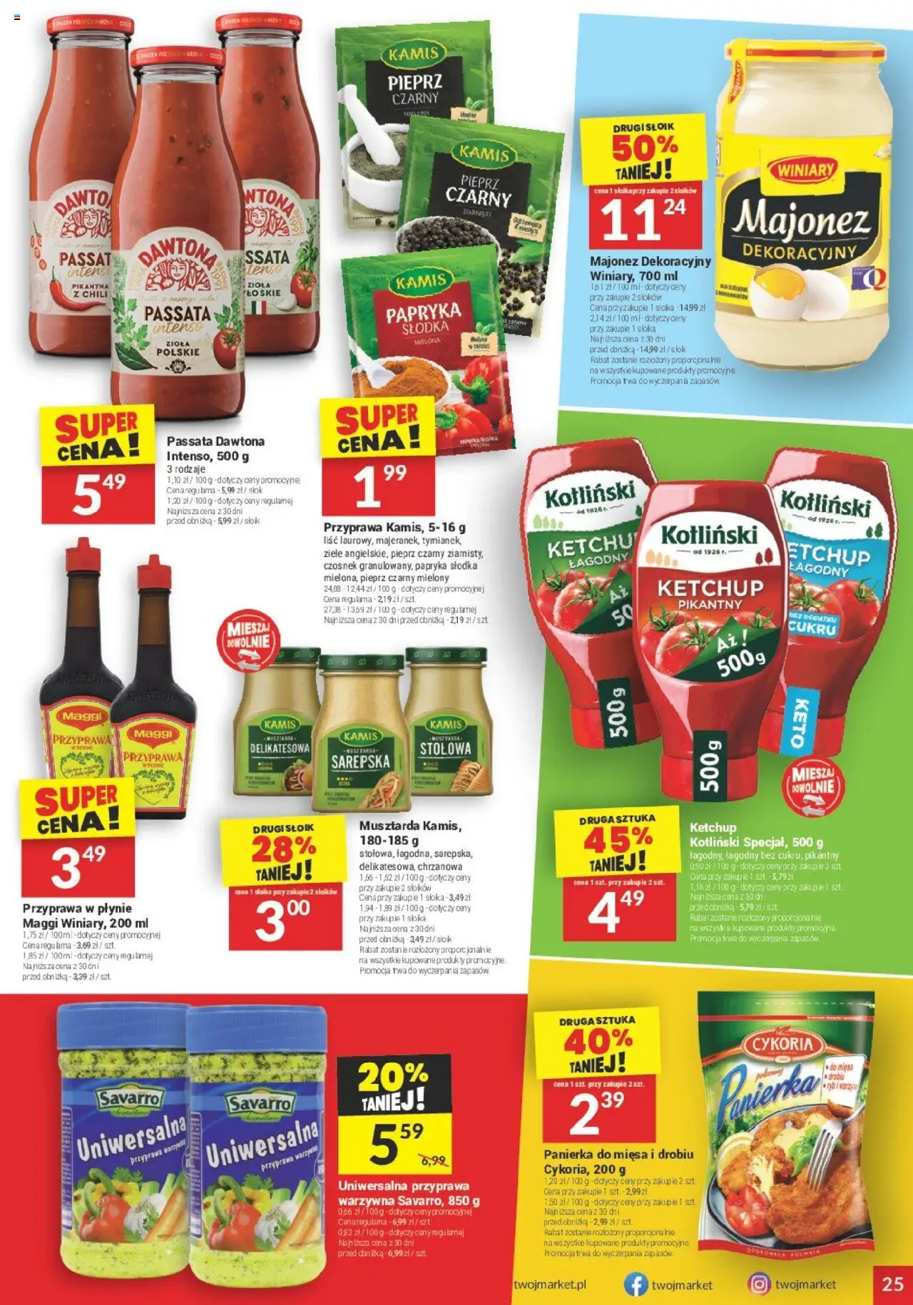 Twój Market Gazetka od 22.10.2025 | Strona: 25 | Produkty: Czosnek, Chili, Papryka, Majonez