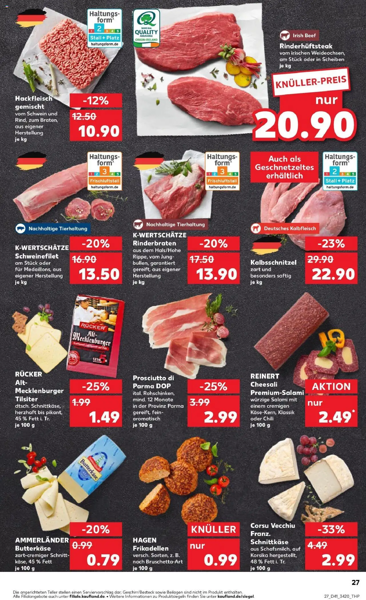Kaufland prospekt Quedlinburg	 – gültig ab 09.10.2025 | Seite: 27 | Produkte: Rinderbraten, Chili, Steak, Hackfleisch