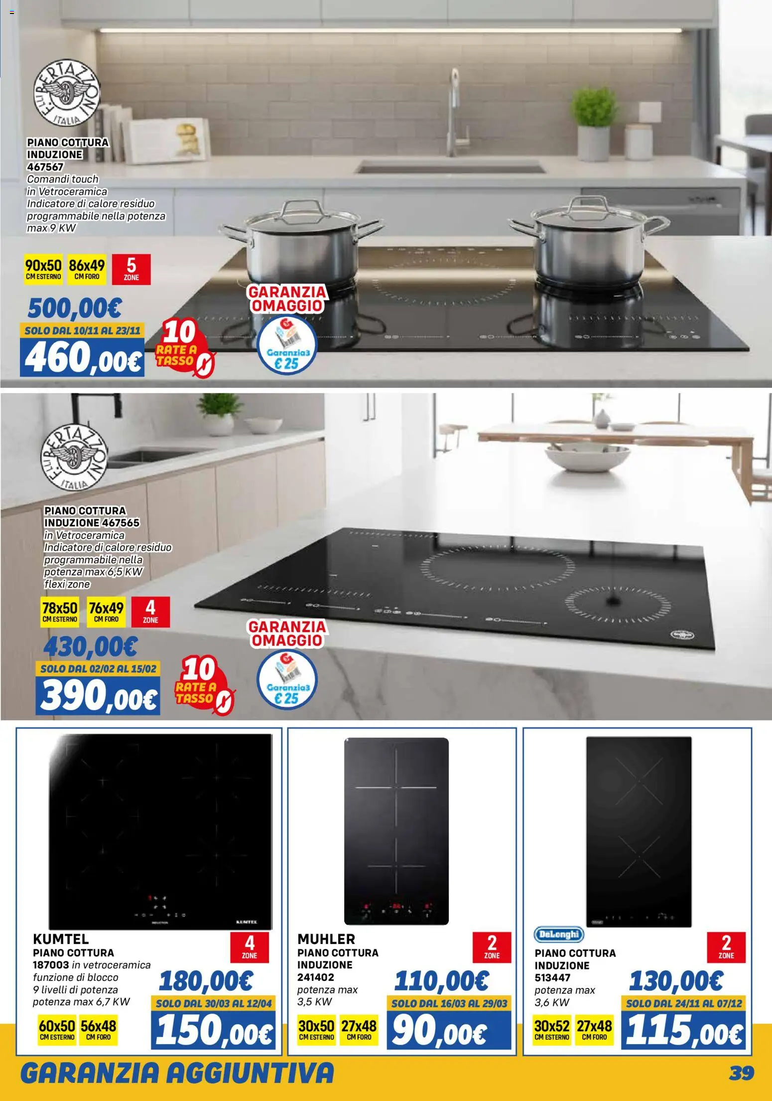 Volantino Orizzonte del 01.11.2025 | Pagina: 39 | Prodotti: Piano cottura, Piano cottura induzione