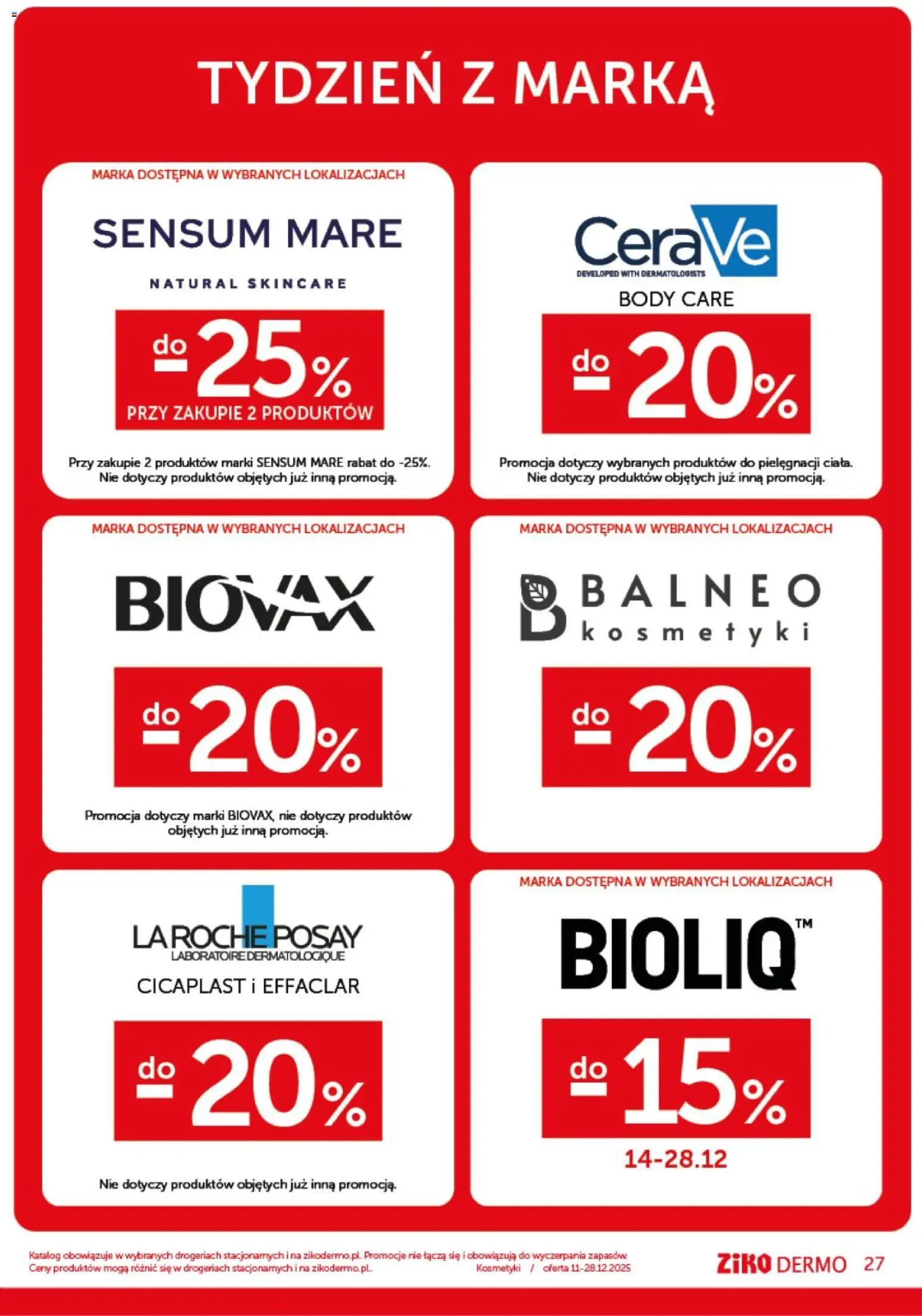 Ziko Gazetka od 11.12.2025 | Strona: 27 | Produkty: Kosmetyki, Body