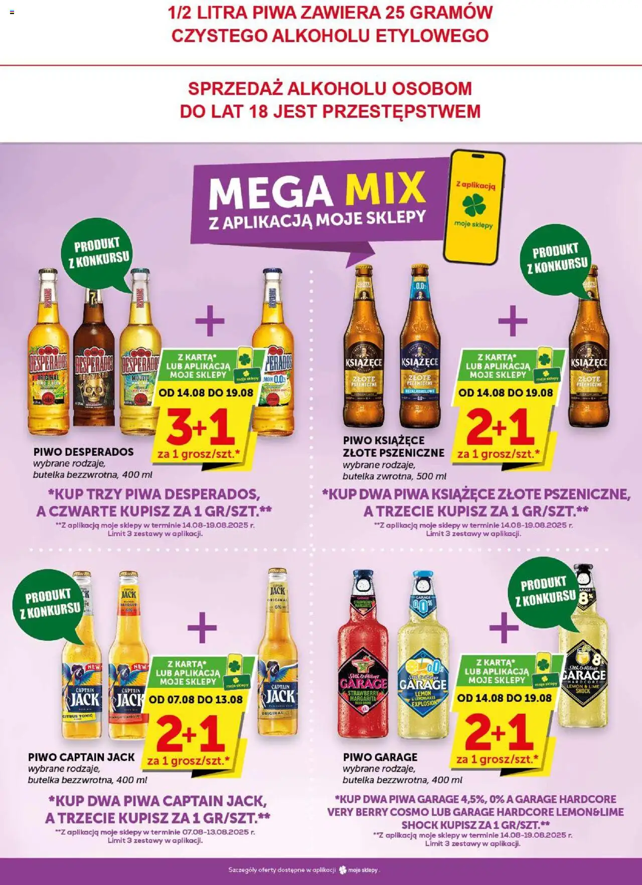 Groszek Gazetka - Minimarket od 07.08.2025 | Strona: 13 | Produkty: Piwo Desperados, Piwo
