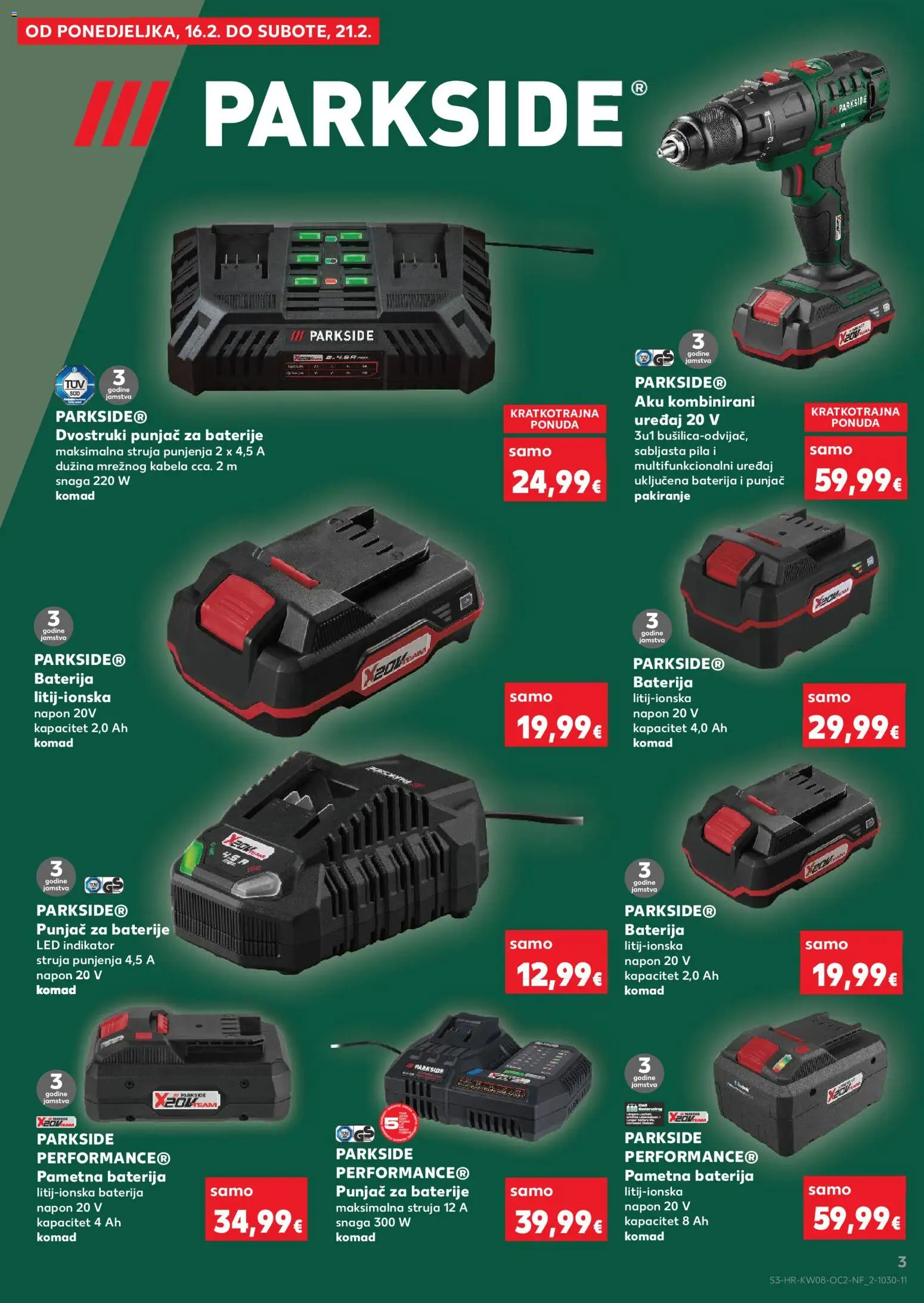 Kaufland katalog | vrijedi od 18.02.2026 | Stranica: 3 | Proizvodi: Baterija, Baterije, Pila, Parkside