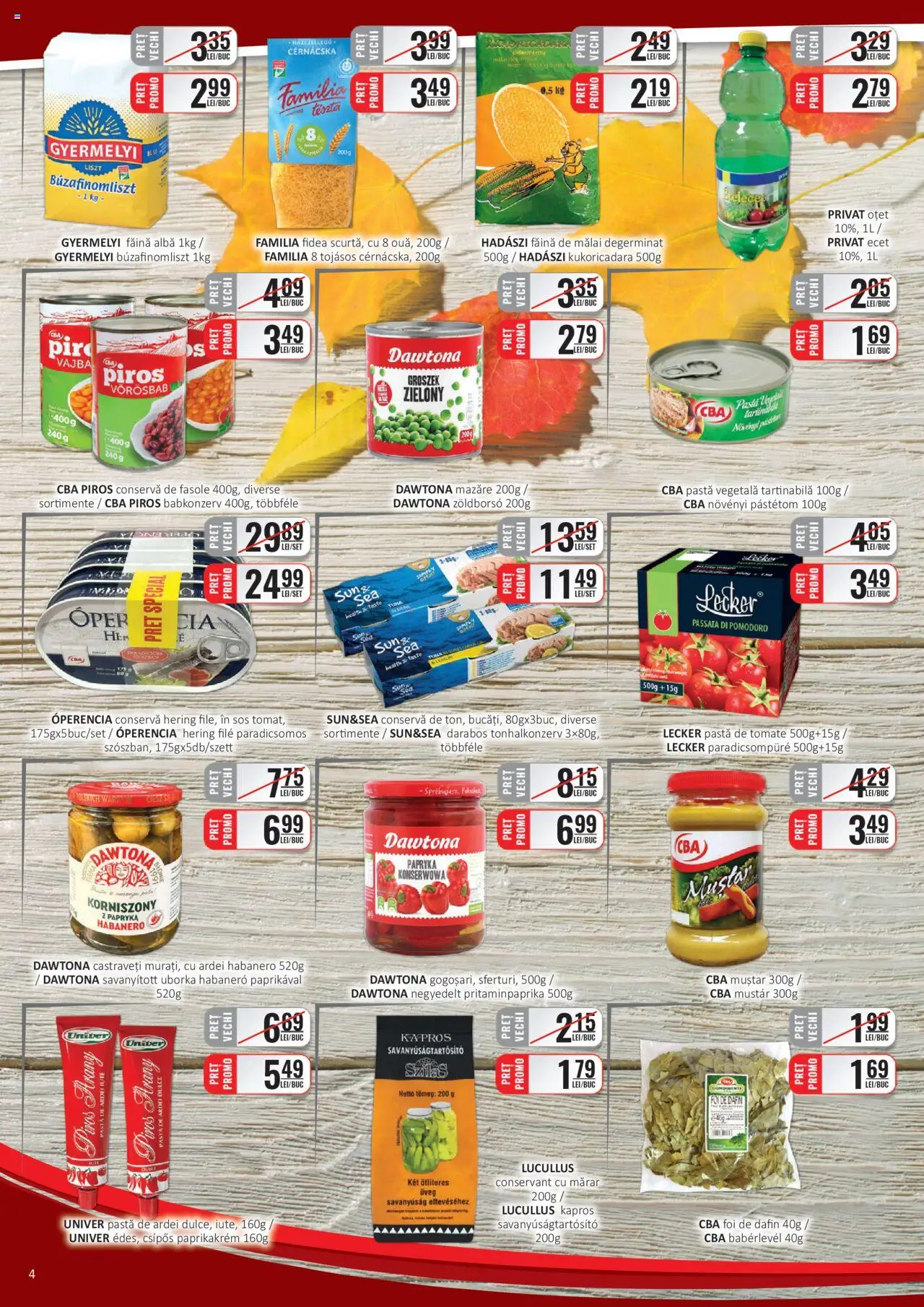 Noul catalog CBA – valabil de la 16.10.2025 | Pagină: 4 | Produse: Mazăre, Mărar, Făină, Muștar
