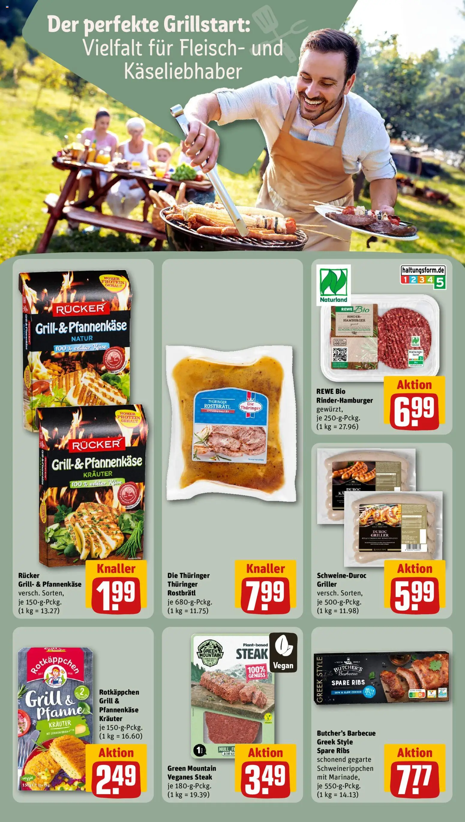 Rewe Prospekt 	 – gültig ab 20.04.2026 | Seite: 18 | Produkte: Grill, Käse, Spare ribs, Fleisch