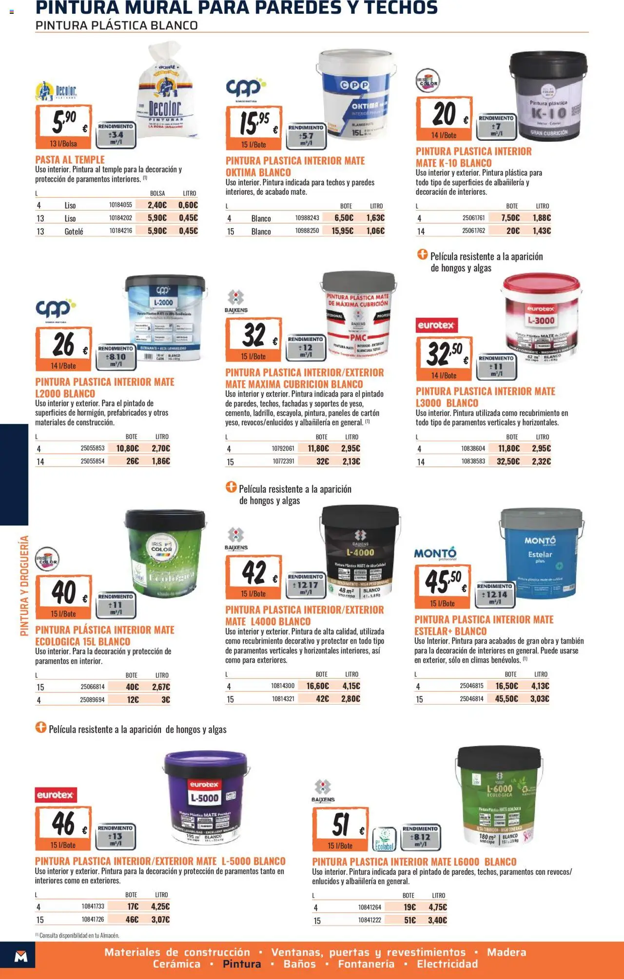 Obramat - Pamplona  │ válido desde el 10.10.2025 | Página: 42 | Productos: Pasta, Pintura plástica, Bolsa