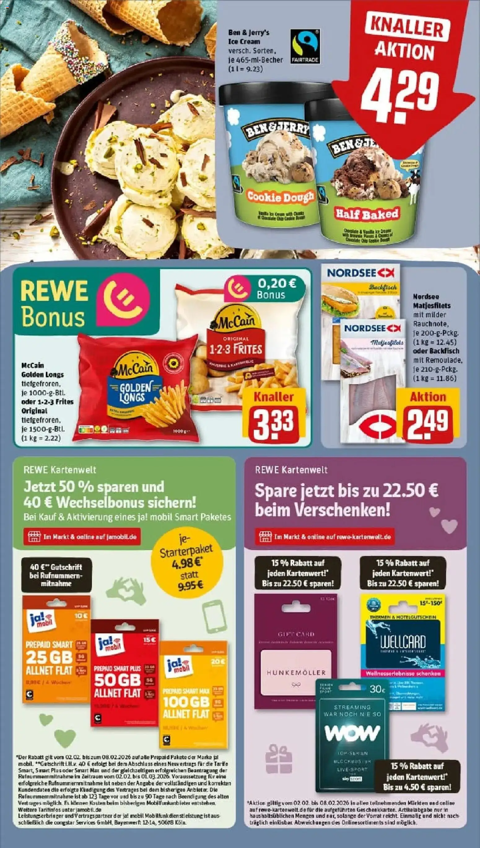 Rewe prospekt Prenzlau	 – gültig ab 02.02.2026 | Seite: 16 | Produkte: Öl, McCain, Ben & Jerry's