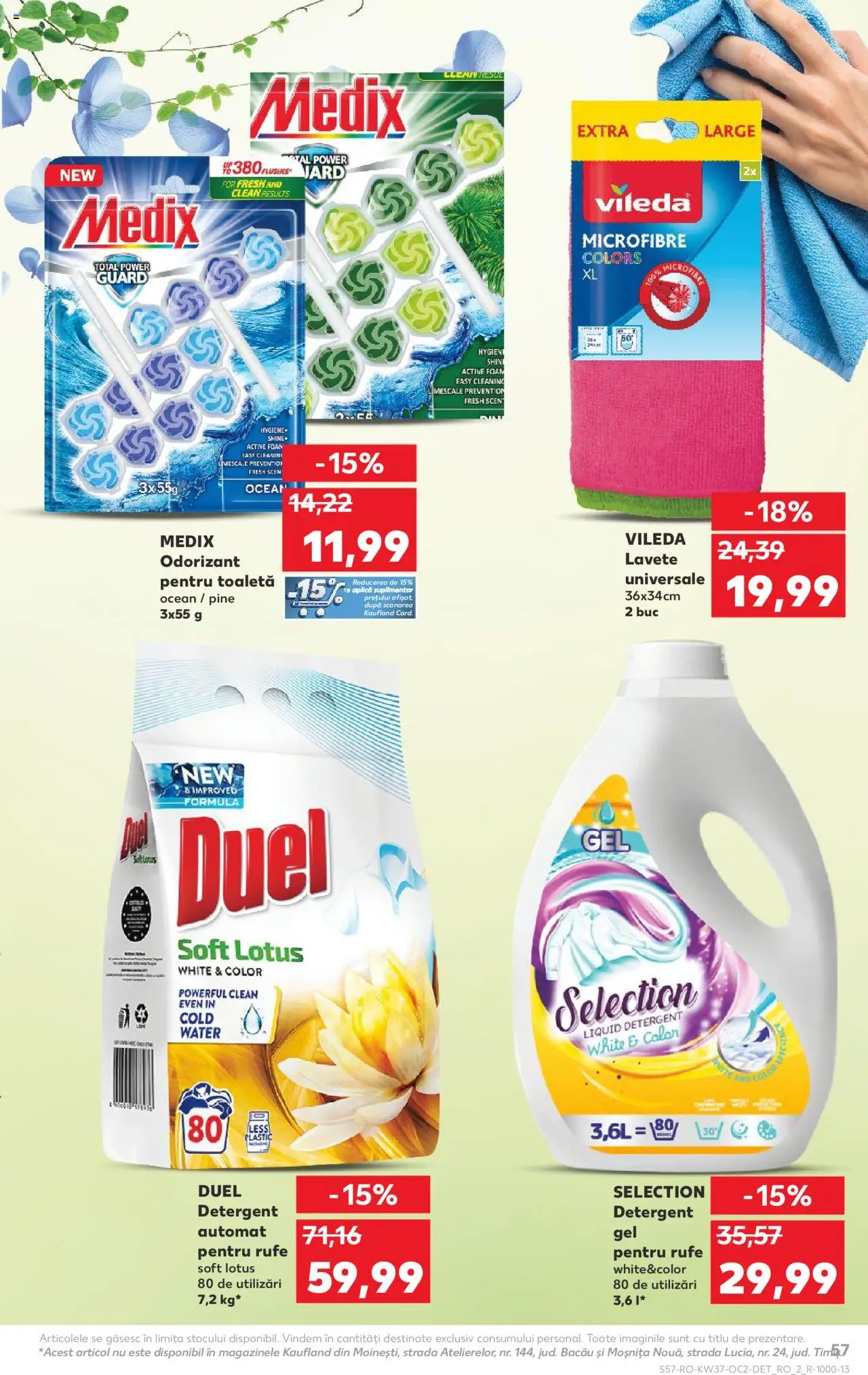 Kaufland RO akciós ujság - amely érvényes a következő dátumtól: 10.09.2025 | Oldal: 57 | Termékek: Vileda