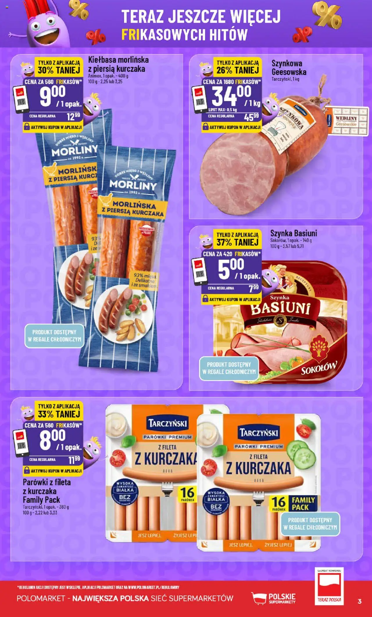 POLOmarket Gazetka - Frikasowe hity od 04.06.2025 | Strona: 3 | Produkty: Mięso, Parówki, Szynka, Wędliny