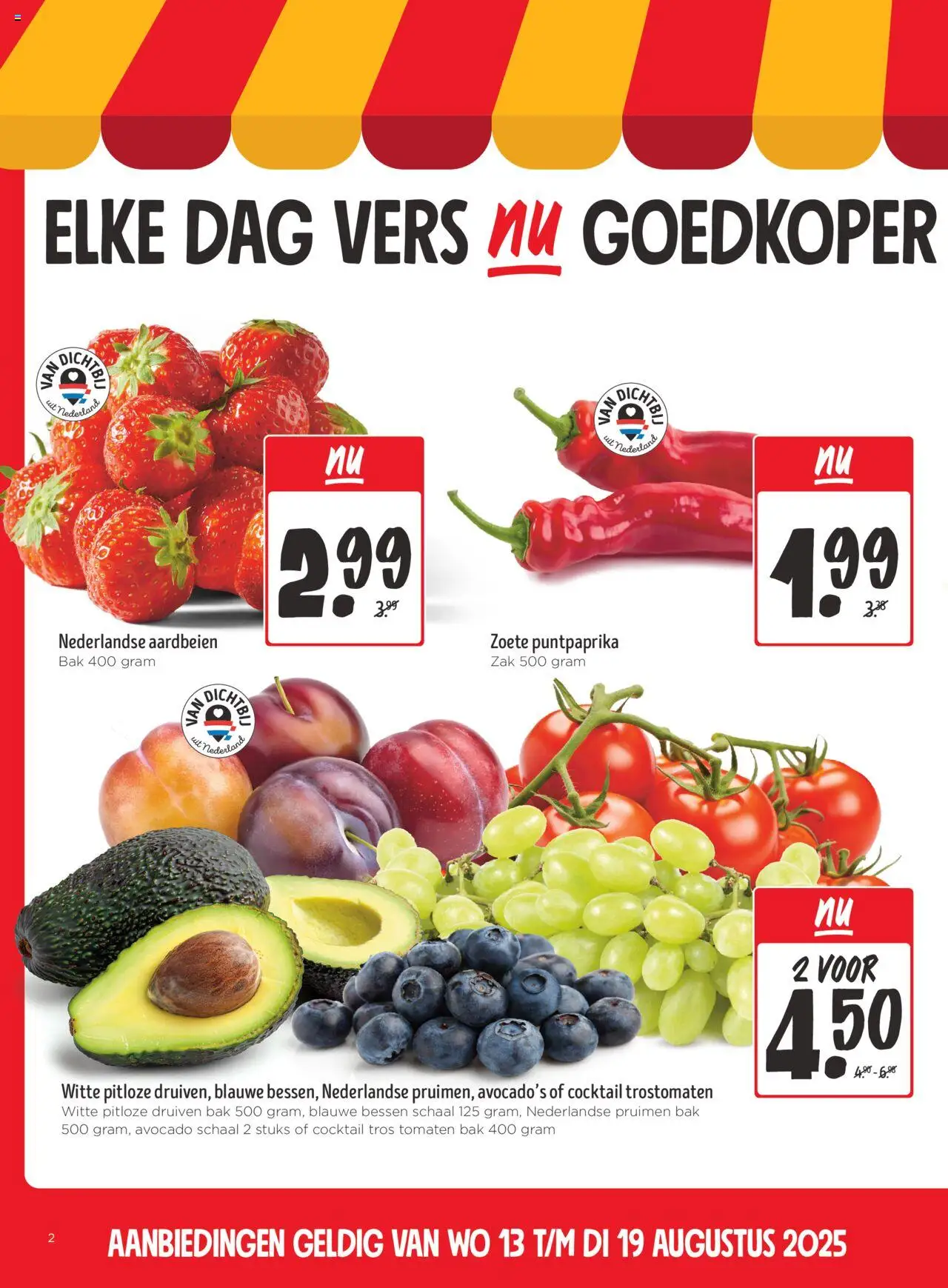  | Pagina: 2 | Producten: Avocado, Aardbeien, Schaal, Zak