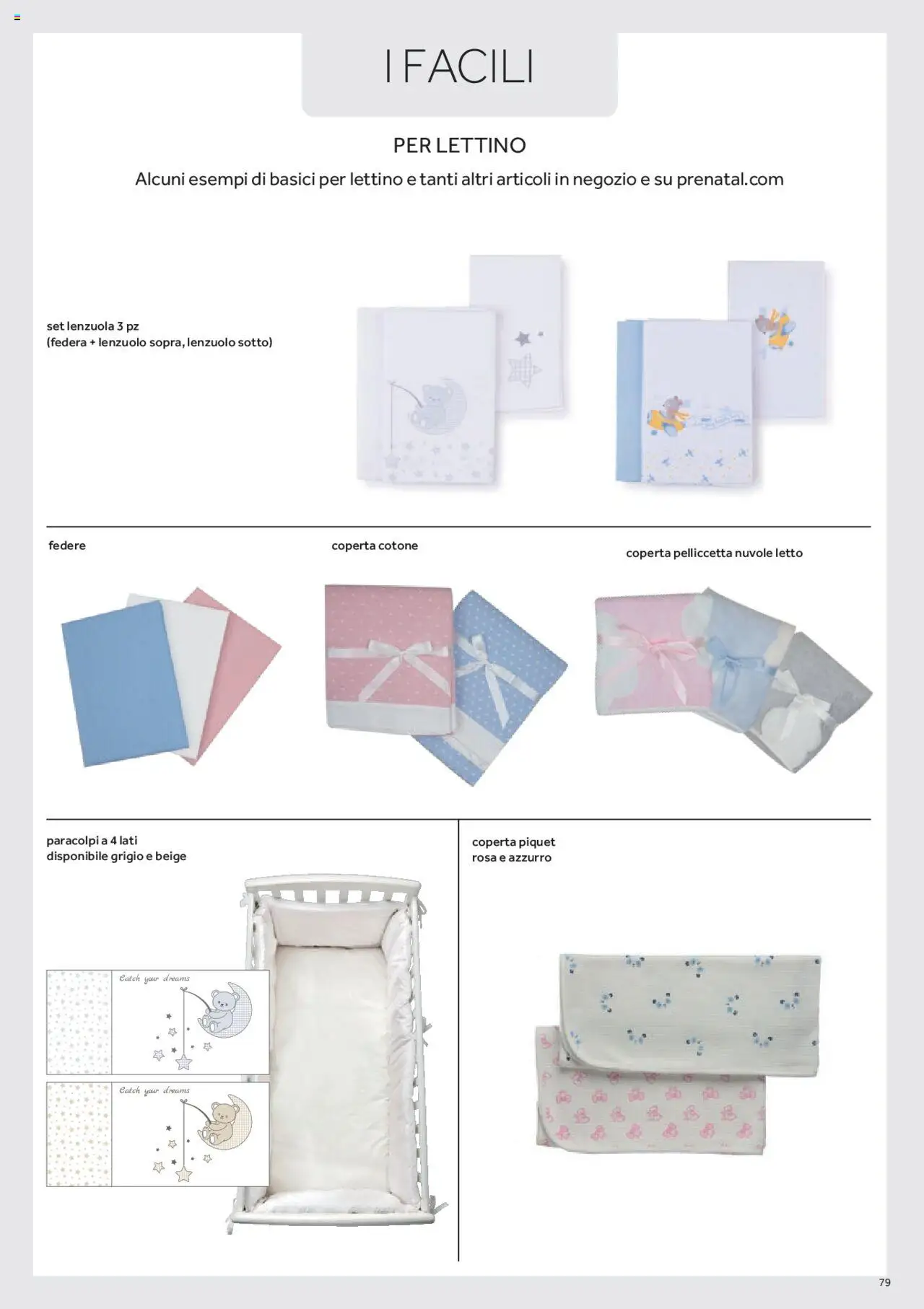 Volantino Prenatal del 01.01.2025 | Pagina: 72 | Prodotti: Lettino, Letto, Coperta, Federa