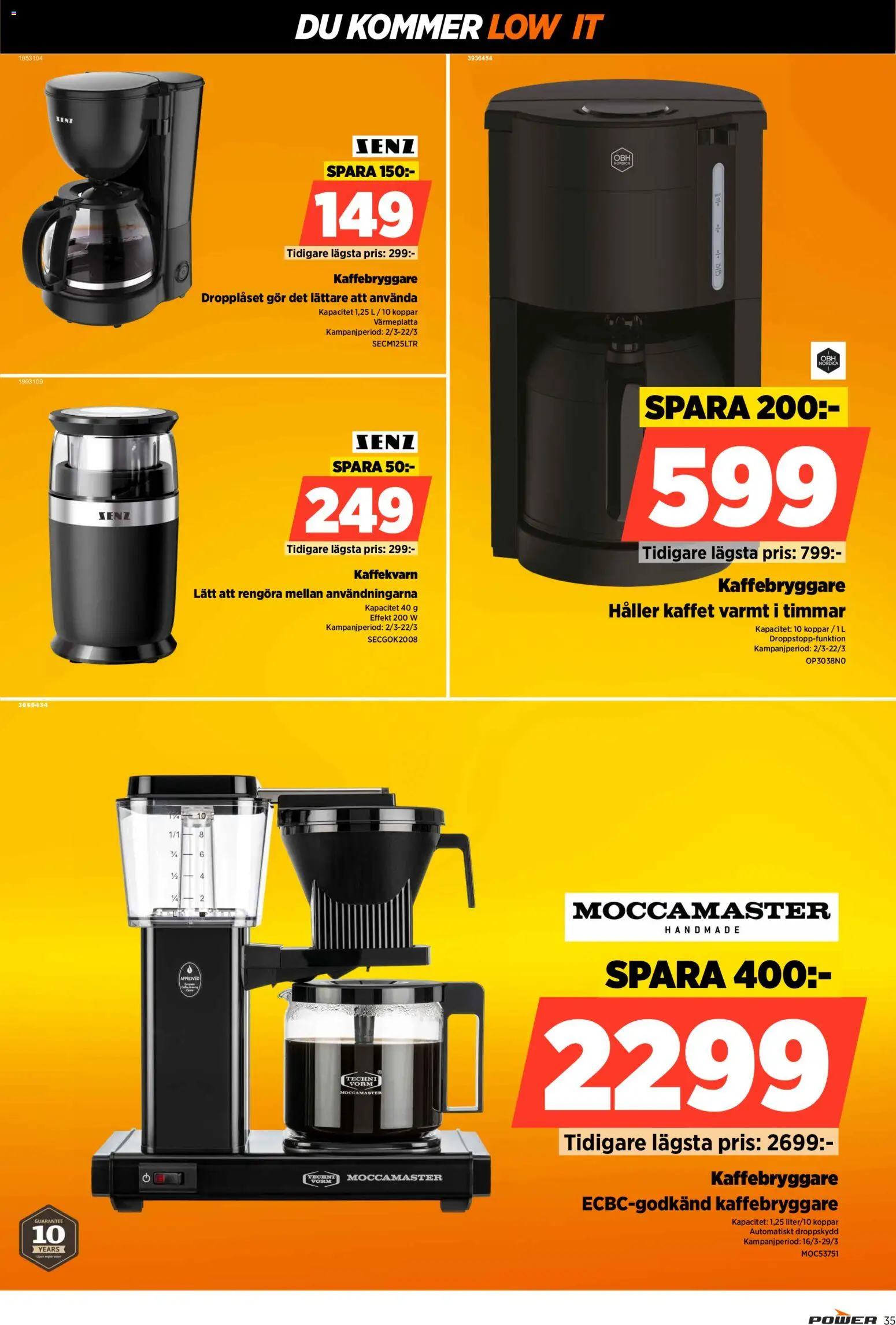 Power reklamblad aktuell från 16.03.2026 | Sida: 35 | Produkter: Kaffebryggare