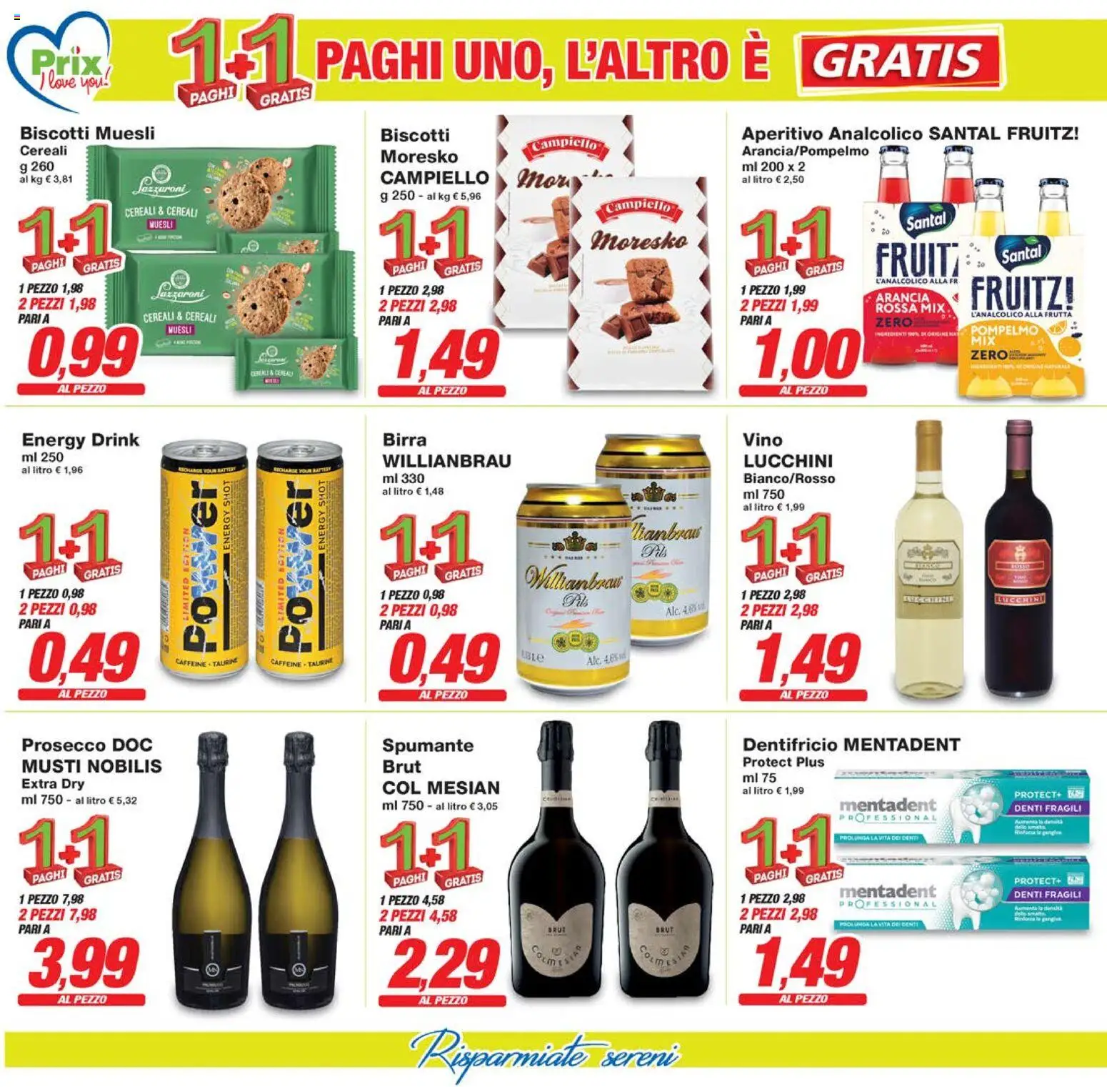 Volantino Prix del 07.11.2025 | Pagina: 4 | Prodotti: Cereali, Biscotti, Vino, Spumante
