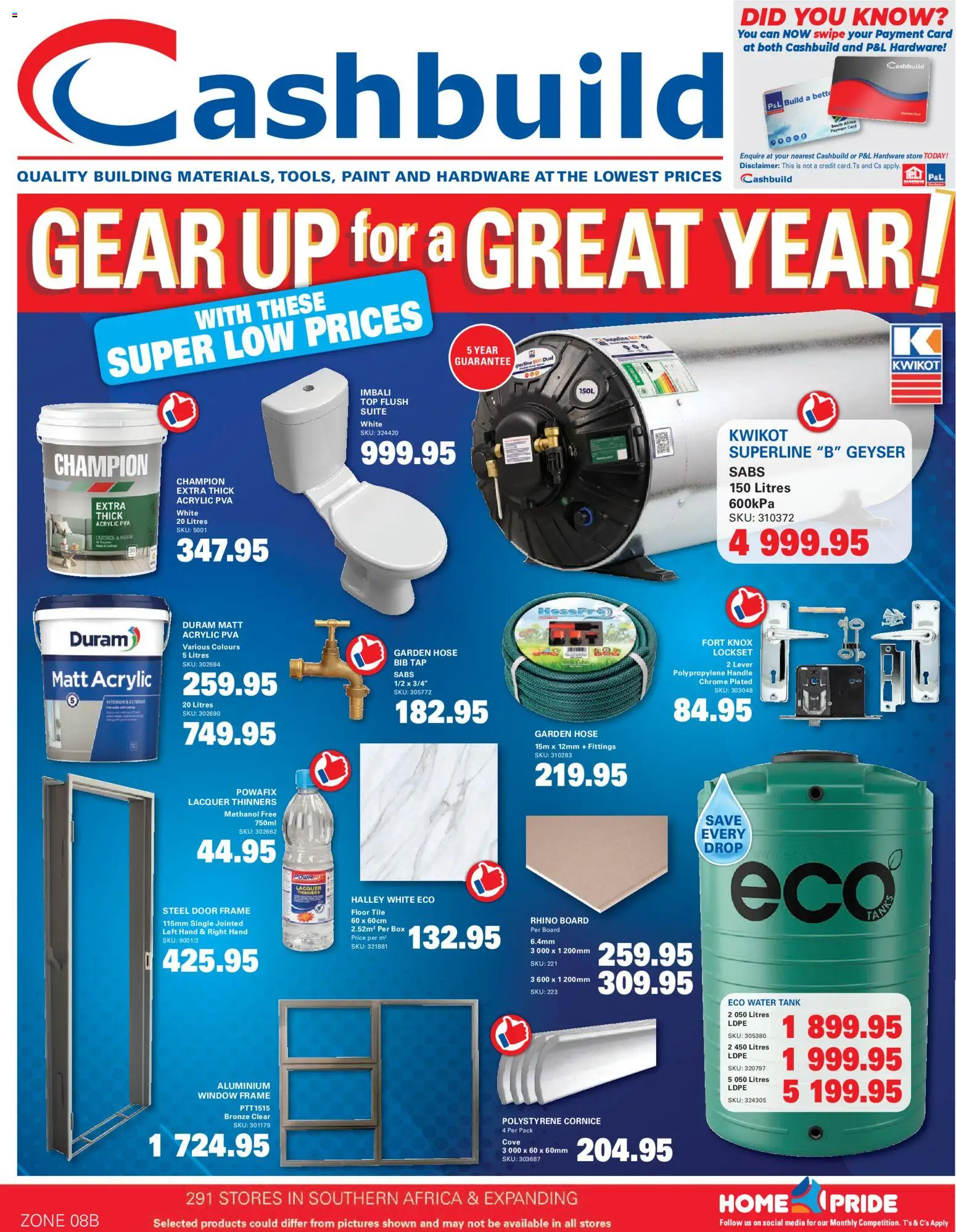 New Cashbuild catalogue – valid from 23.02.2026 | Page: 1 | Products: Door frame, Paint, Box, Water