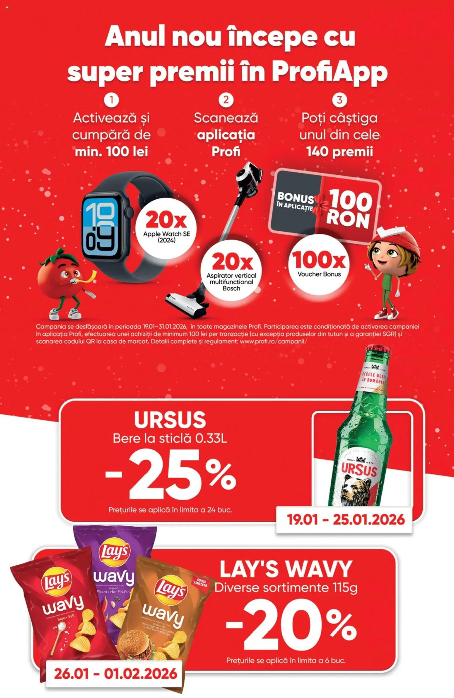 Noul catalog Profi – valabil de la 21.01.2026 | Pagină: 11 | Produse: Aspirator, Apple, Bere, Burger