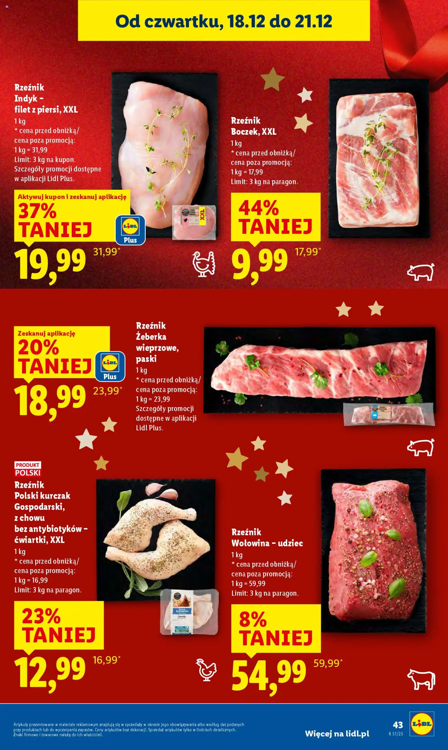Lidl Gazetka od 18.12.2025 | Strona: 45 | Produkty: Kurczak, Wołowina