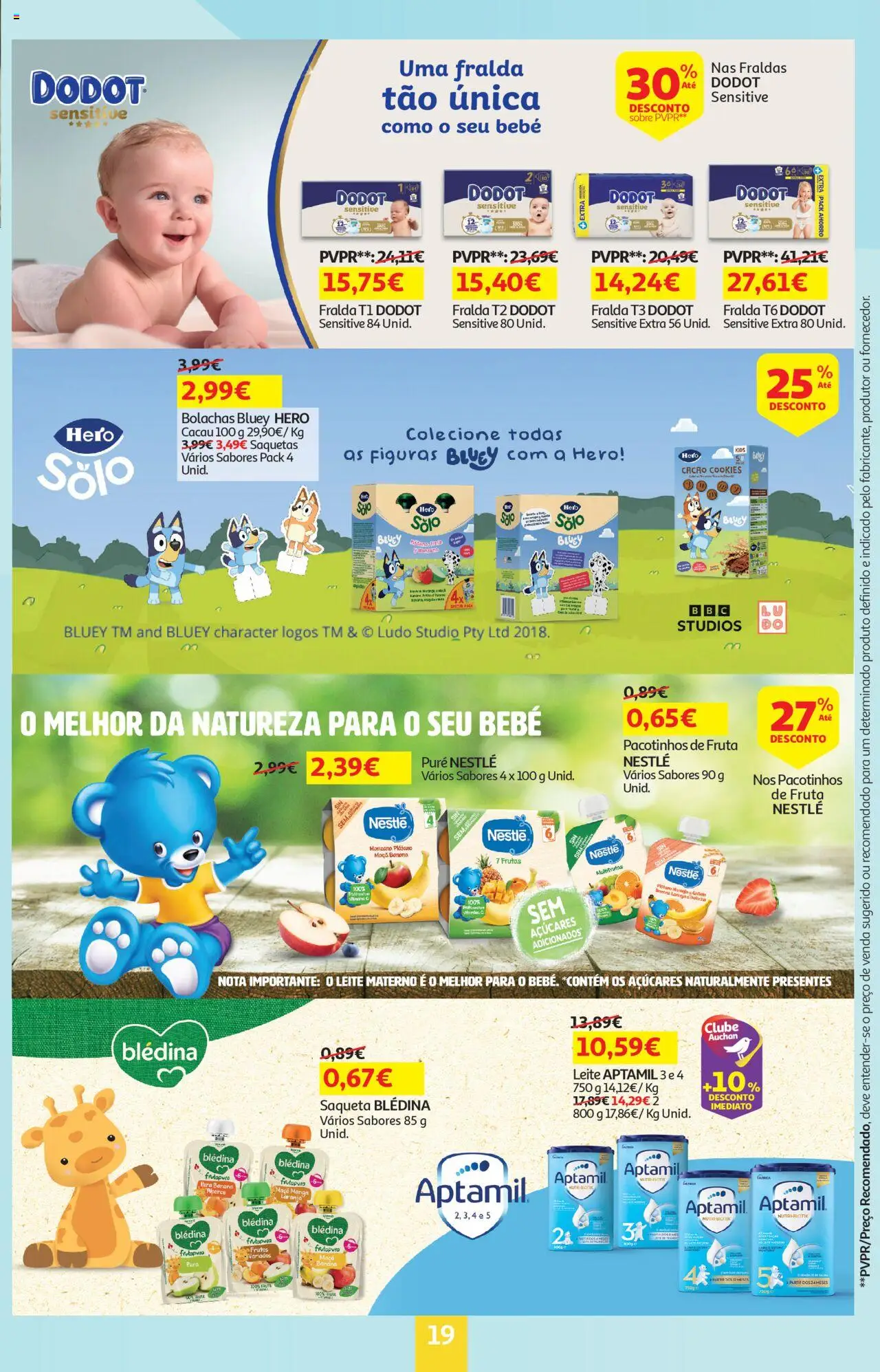 Auchan - Brinquedos de Verão │ válido de 18.06.2025 | Página: 19 | Produtos: Fraldas, Leite, Nestlé, Maça