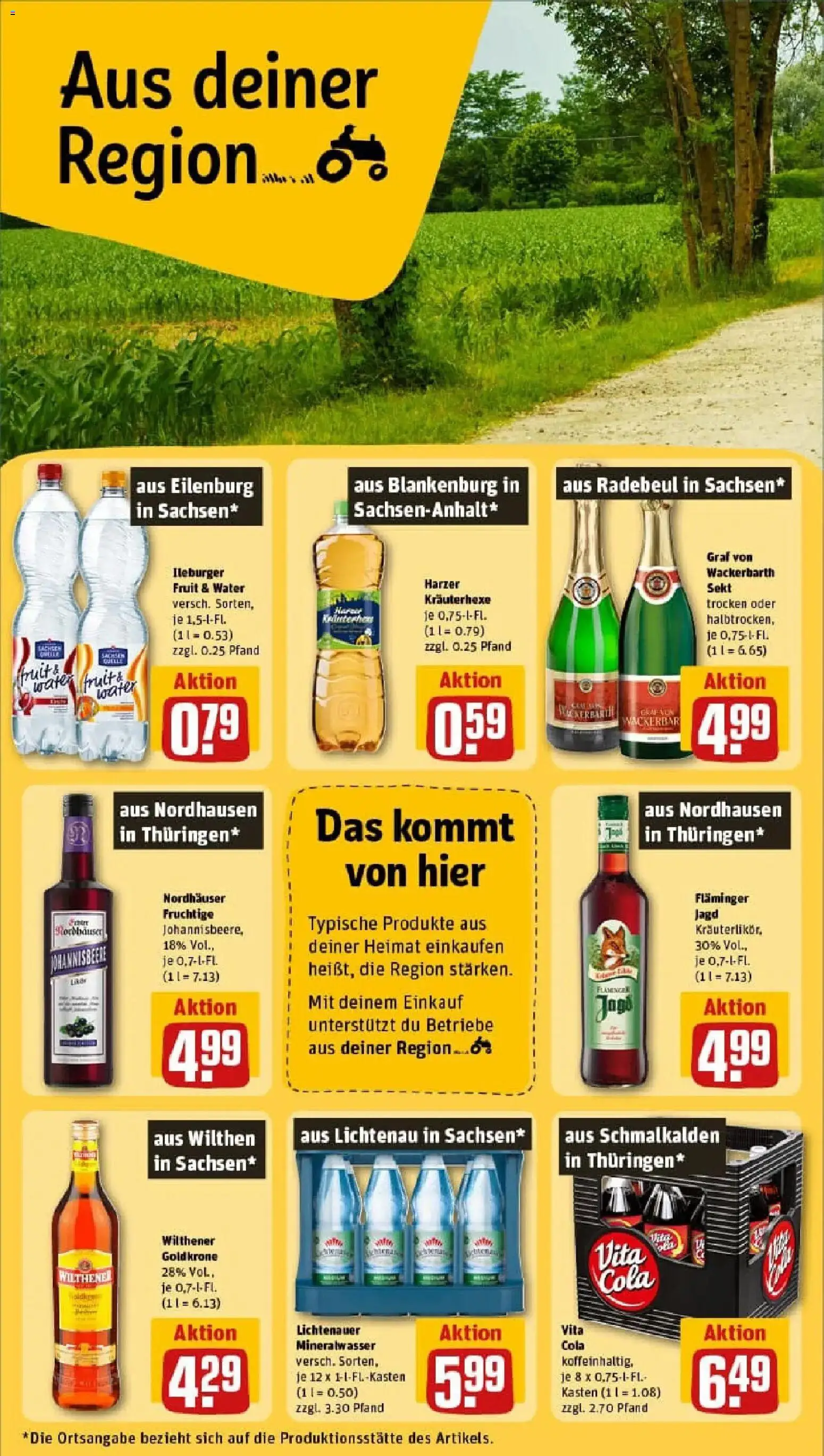 Rewe prospekt Harzgerode	 – gültig ab 26.01.2026 | Seite: 20 | Produkte: Wilthener, Sekt, Mineralwasser, Vita cola