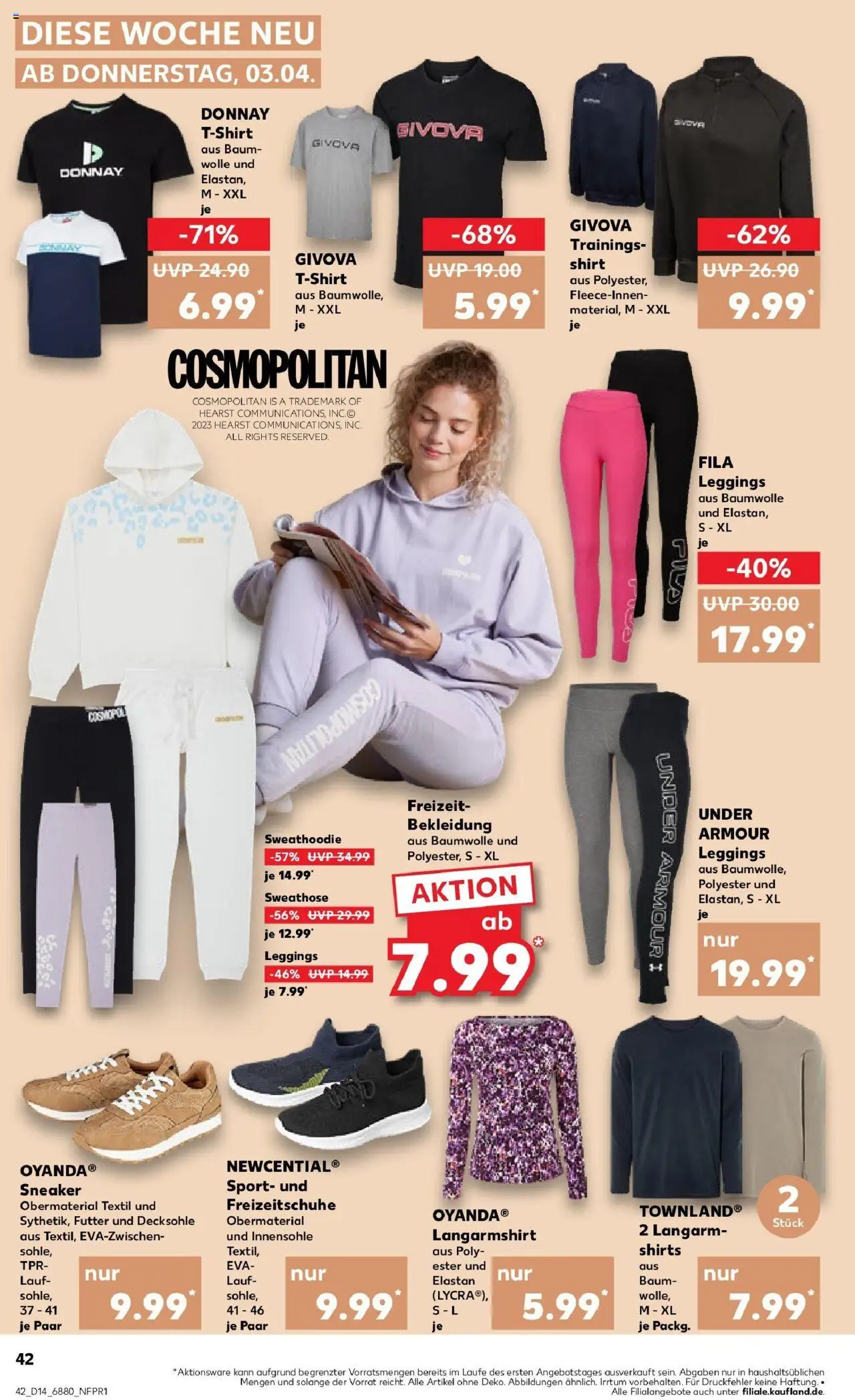 Kaufland - Nürnberg, Fürther Straße 187 - gültig ab dem 03.04.2025 | Seite: 42 | Produkte: Shirt, Sweathose, Bekleidung, Leggings