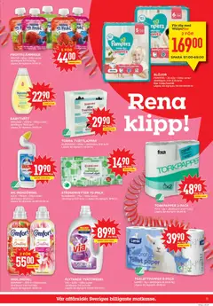 Willys erbjudanden - Förhandsvisning av reklamblad från butik Willys aktuell från 23.03.2026 | Sida: 11 | Produkter: Tvättmedel, Sköljmedel, Toalettpapper, Blöjor