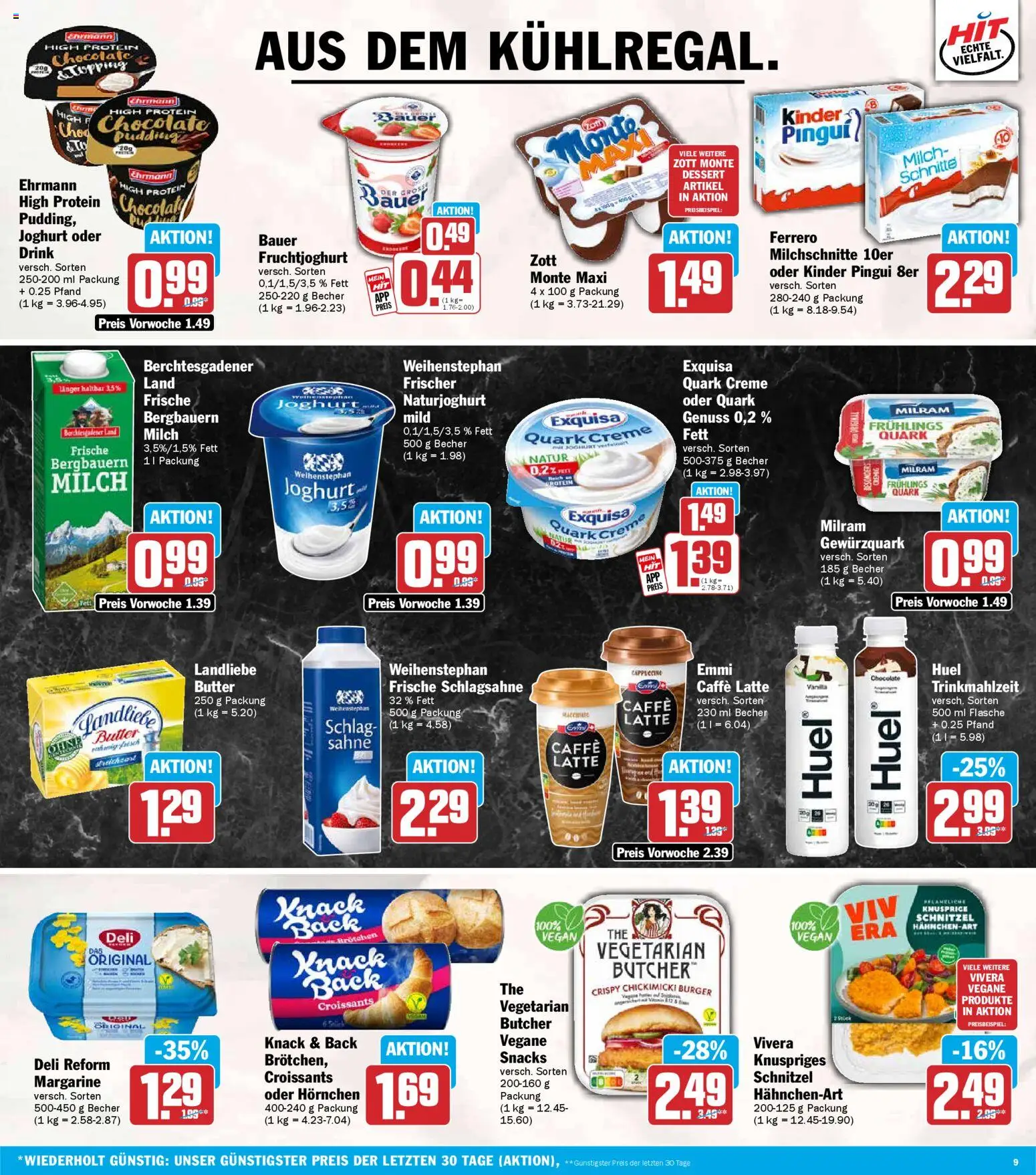 HIT Prospekt 	 – gültig ab 27.04.2026 | Seite: 9 | Produkte: Burger, Fruchtjoghurt, Creme, Deli reform