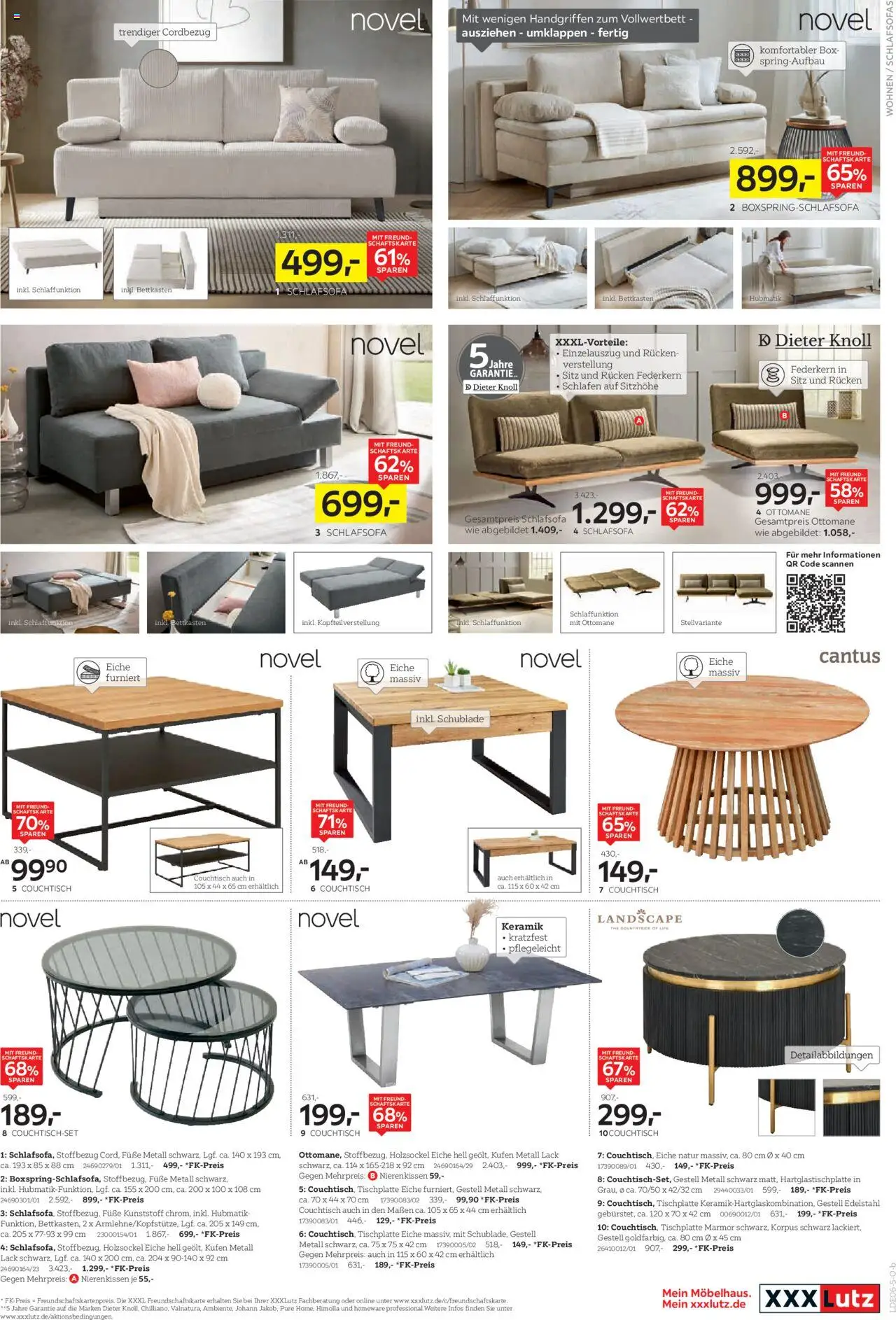 XXXL Lutz Prospekt 	 - gültig ab dem 09.06.2025 | Seite: 5 | Produkte: Schlafsofa, Couchtisch, Box