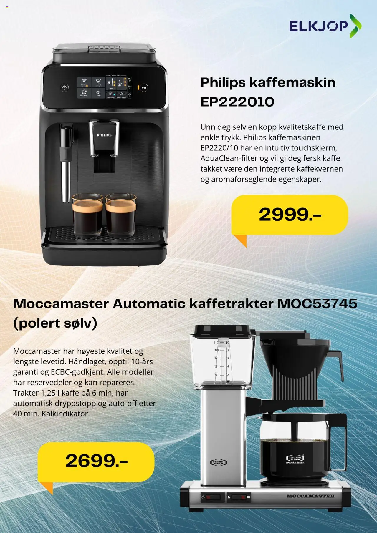{H1} | Side: 2 | Produkter: Kaffetrakter, Kaffe, Kaffemaskin