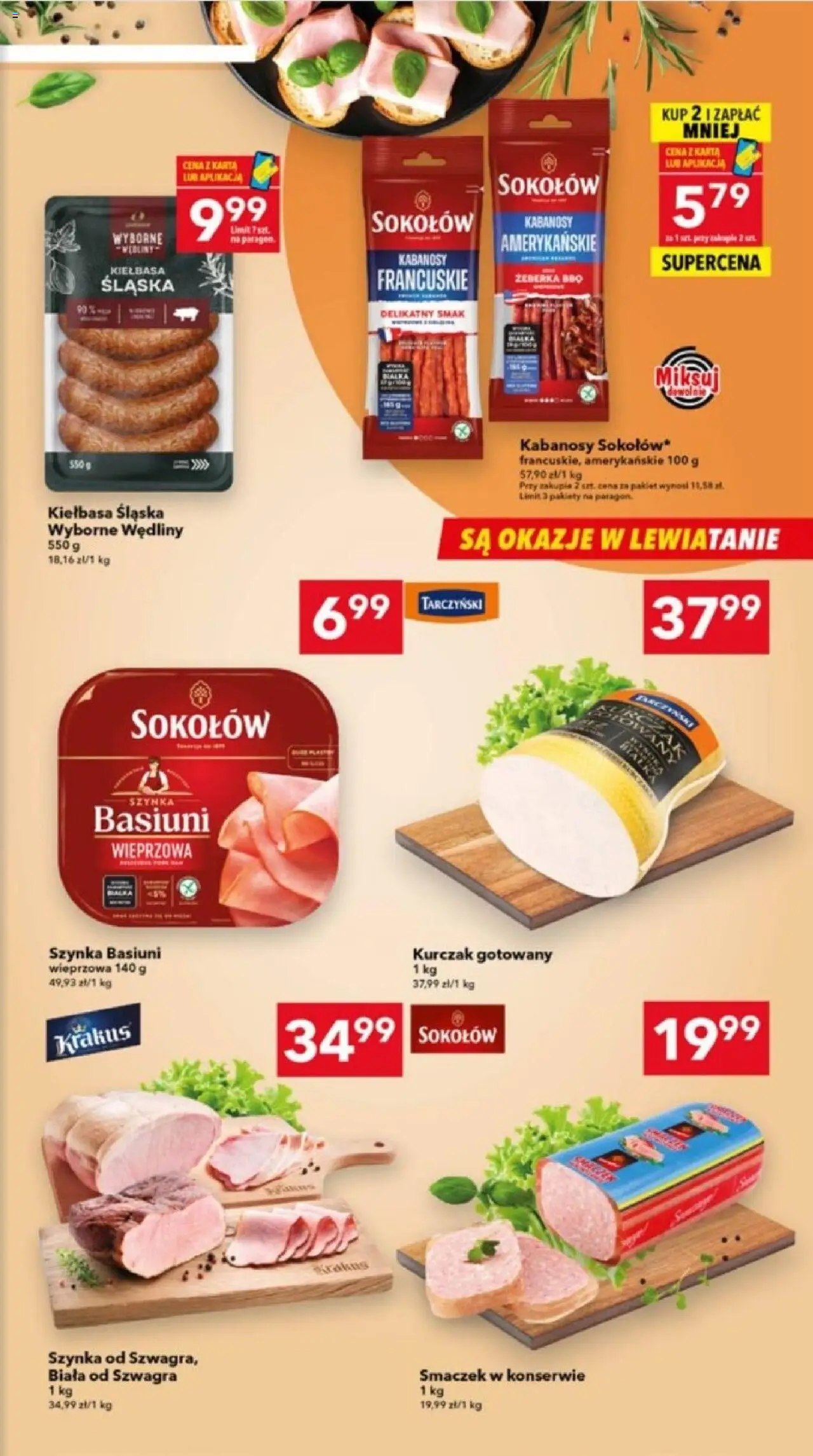 Lewiatan gazetka - Ostrów Wielkopolski od 23.10.2025 | Strona: 3 | Produkty: Kurczak, Szynka, Kiełbasa śląska, Wędliny