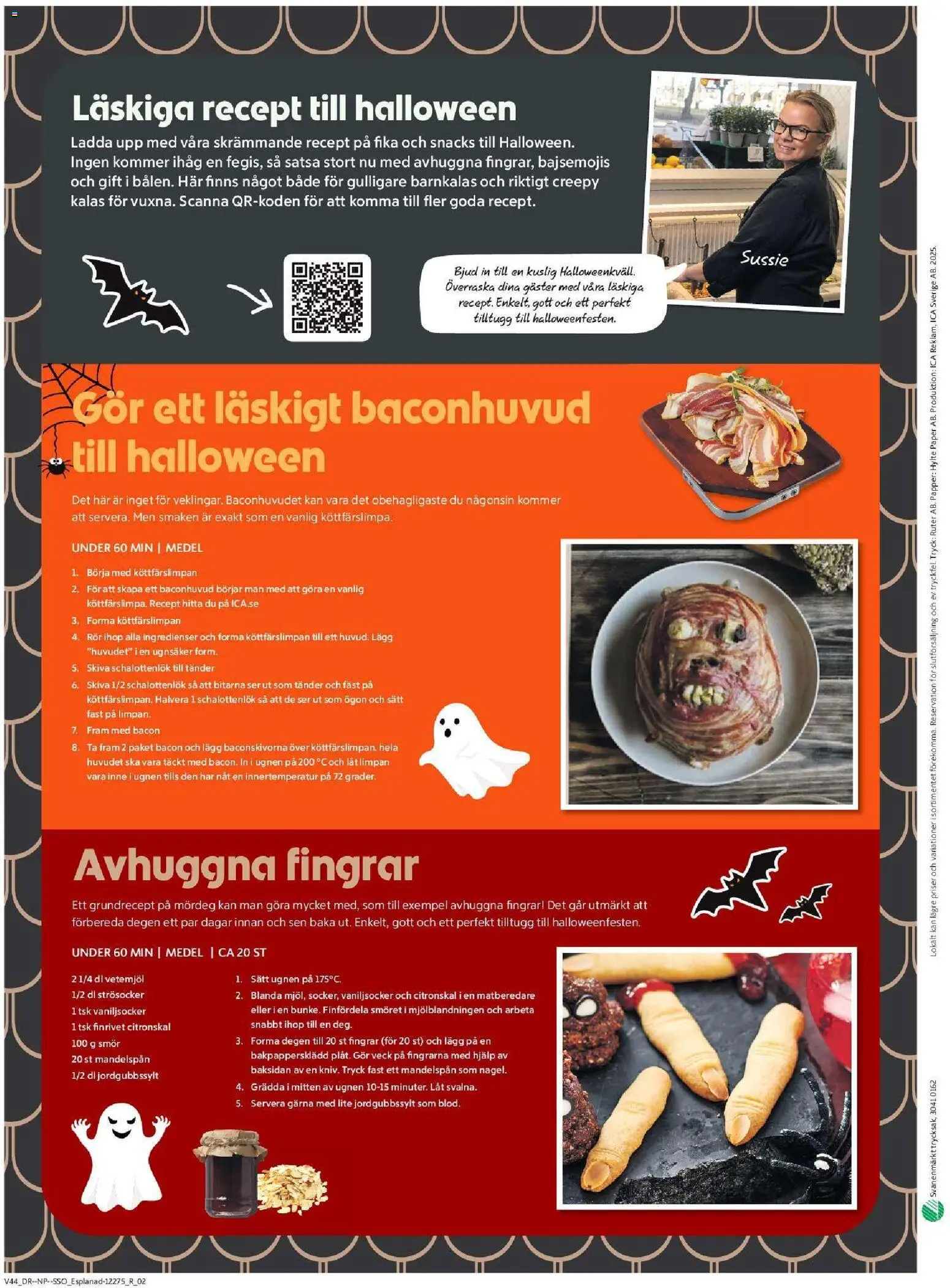 ICA Supermarket reklamblad aktuell från 27.10.2025 | Sida: 10 | Produkter: Bacon, Smör, Papper, Matberedare
