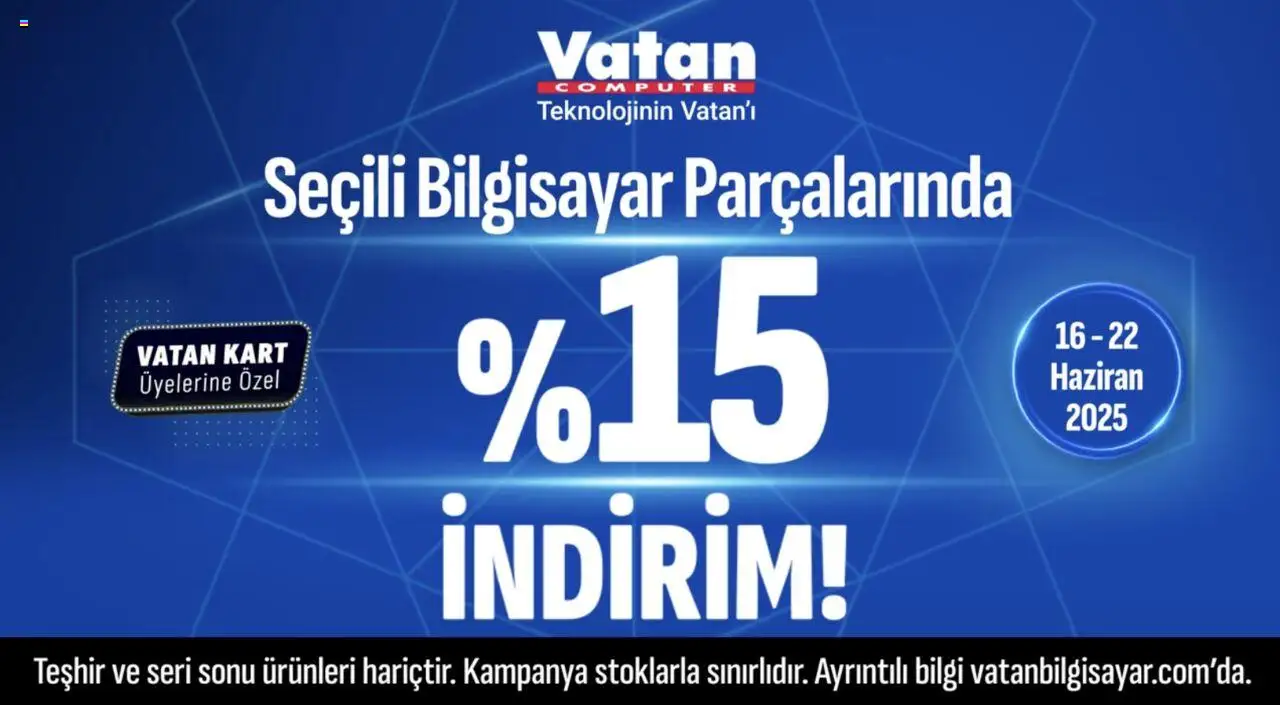 %15 İndirim - 16.06.2025 tarihinden itibaren geçerlidir | Sayfa: 2 | Ürünler: Bilgisayar