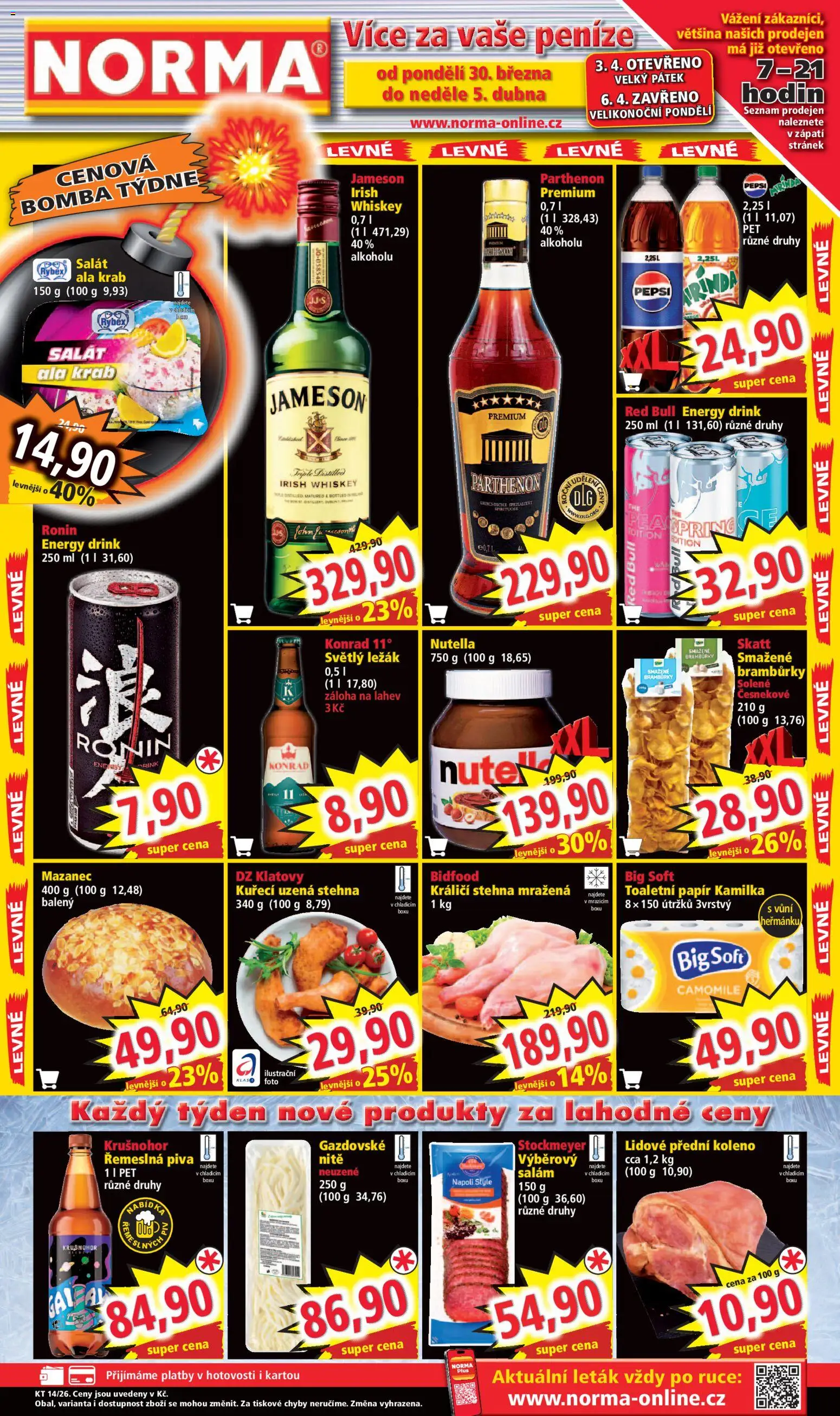 Norma leták od 30.03.2026 💥 Nenechte si ujít TOP nabídky! ⭐ | Ceská republika