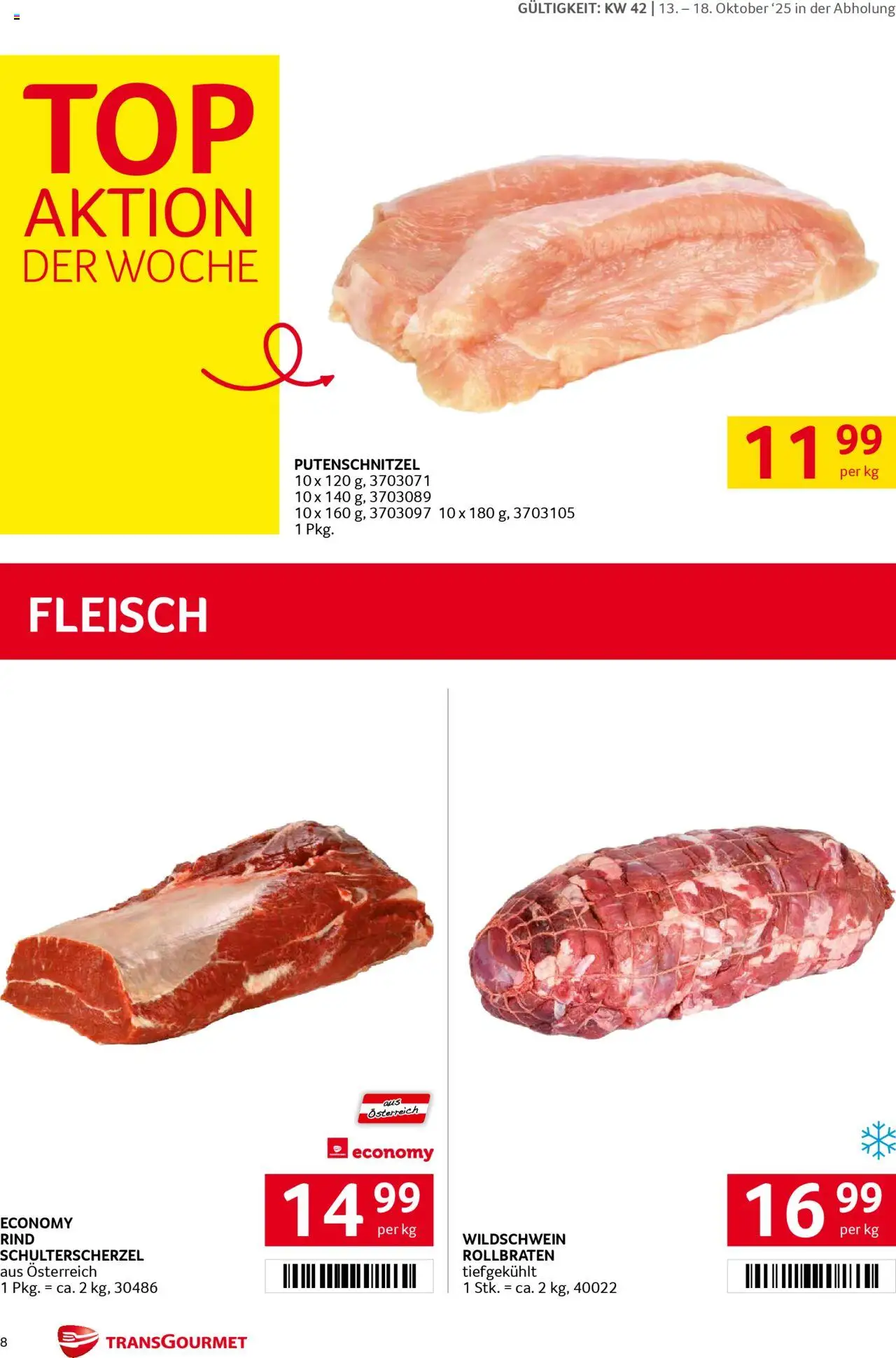 Transgourmet Flugblatt gültig ab 13.10.2025 | Seite: 8
