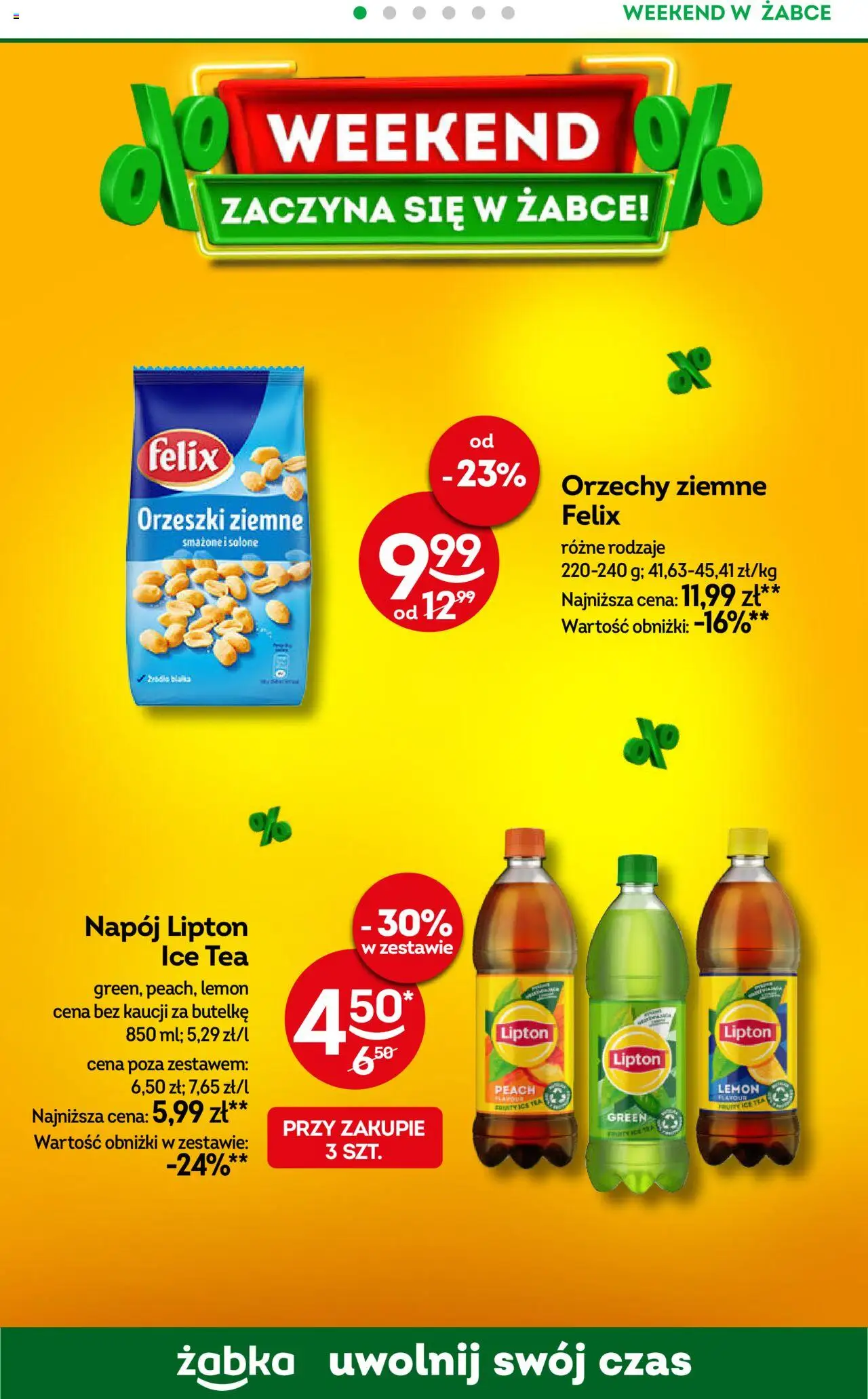 Żabka Gazetka - Weekendowe promocje od 17.10.2025 | Strona: 2 | Produkty: Ice Tea, Orzeszki ziemne, Orzechy