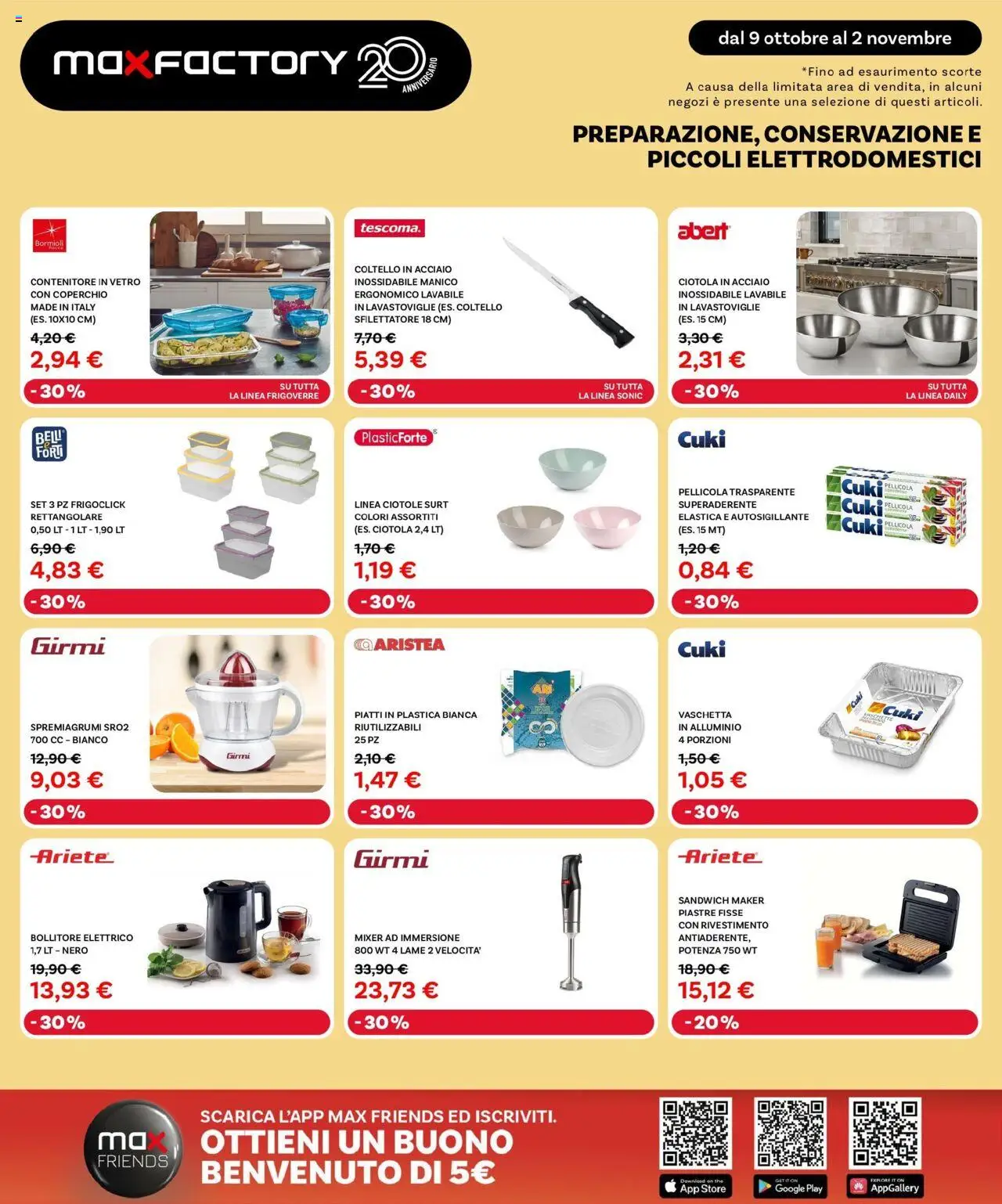 Volantino Max Factory del 09.10.2025 | Pagina: 13 | Prodotti: The, Pellicola, Alluminio, Mixer